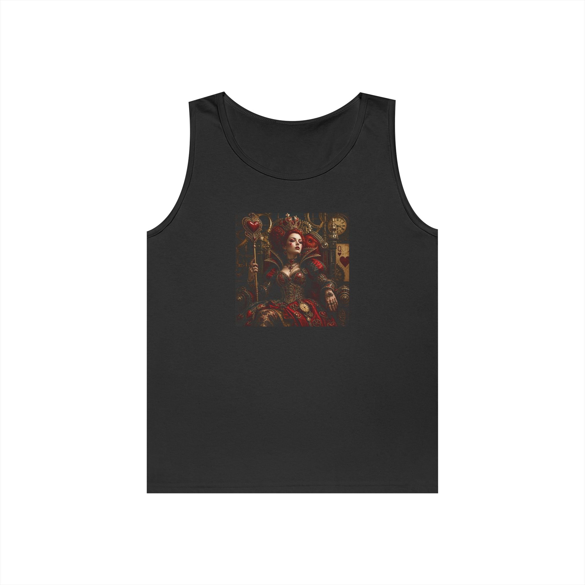 Renaissance Steampunk Art Tank Top — Gothic Queen Portrait Graphic Tank