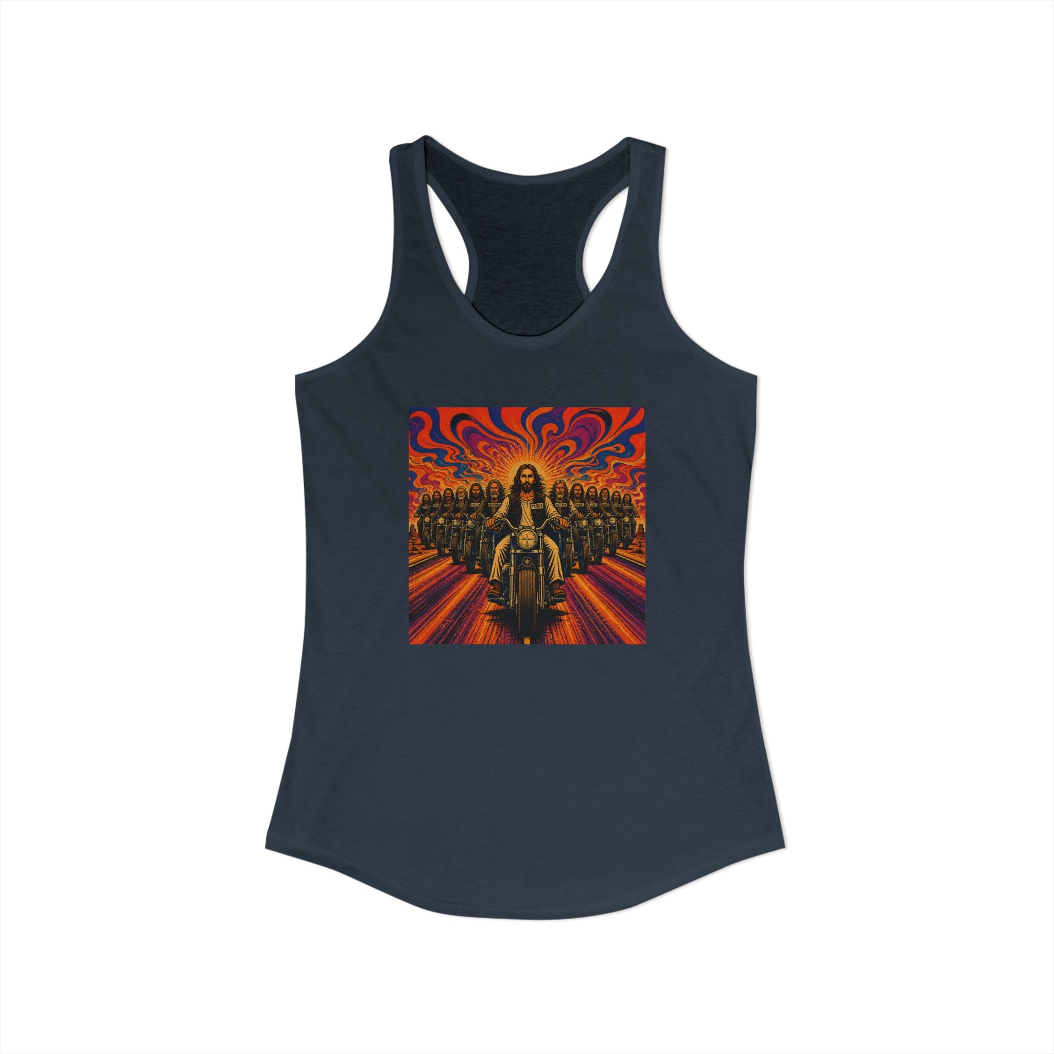 Women's Ideal Racerback Tank-Yashua/Jesus biker