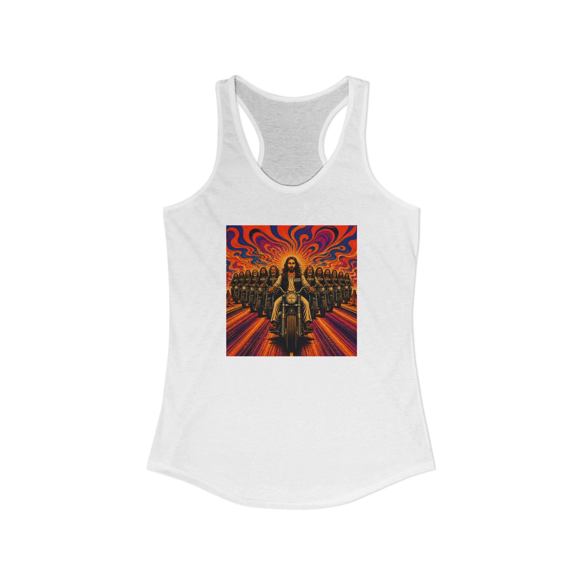Women's Ideal Racerback Tank-Yashua/Jesus biker