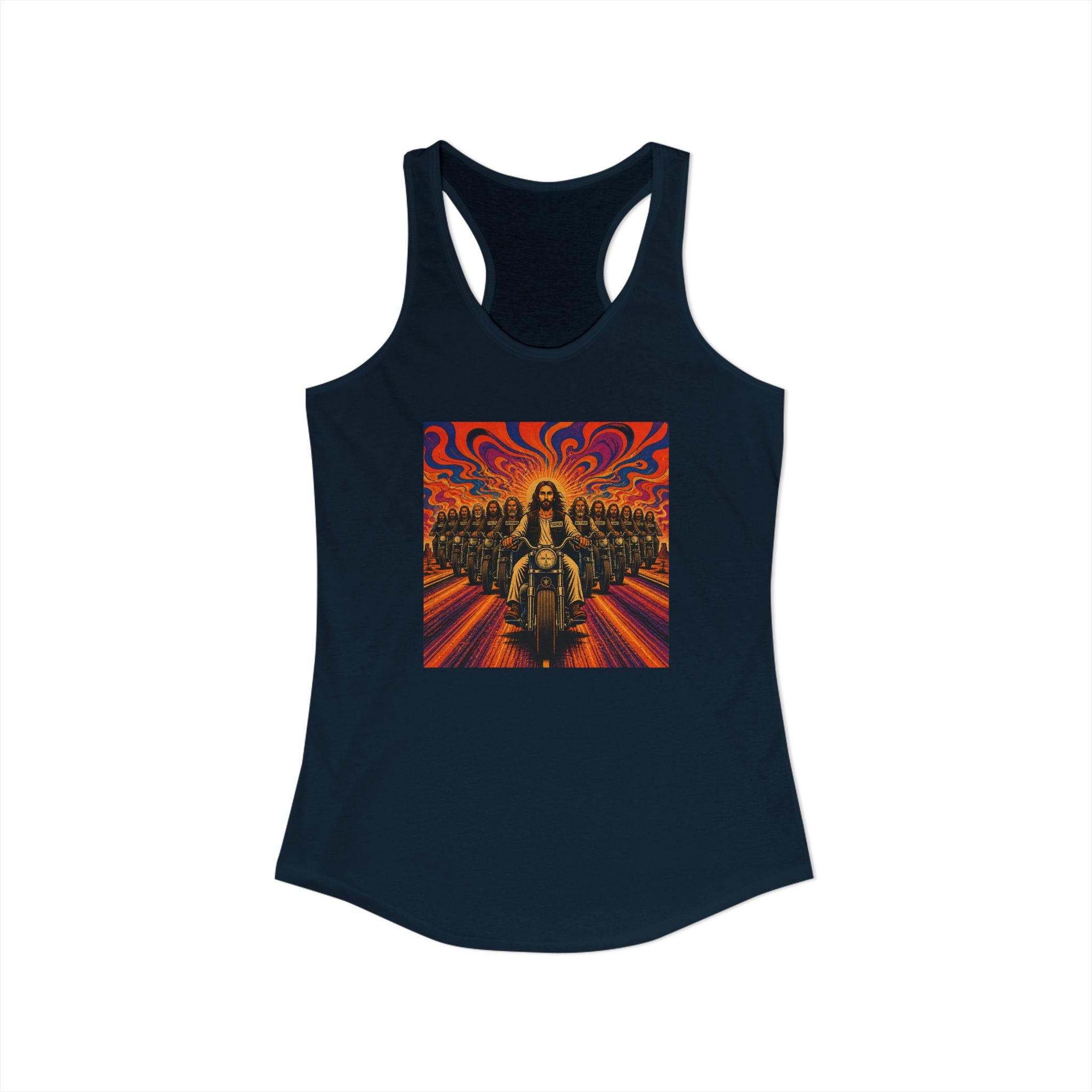 Women's Ideal Racerback Tank-Yashua/Jesus biker
