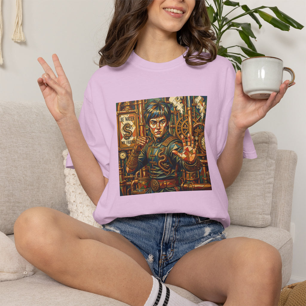 Steampunk Geo-pattern Bruce Lee T-shirt