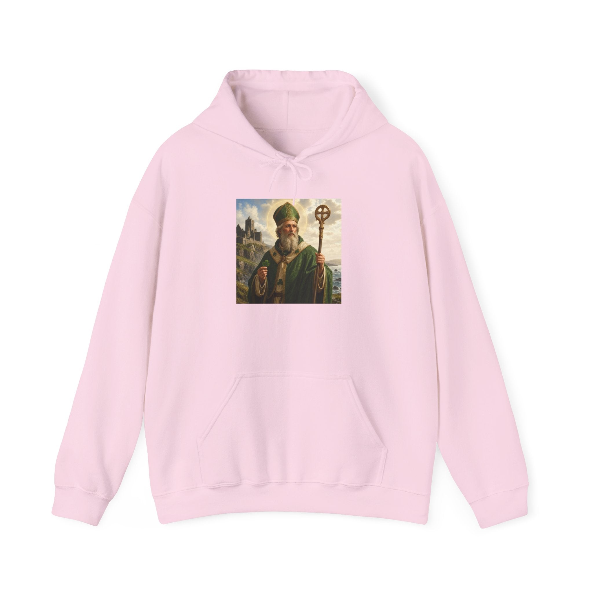 Saint Patrick Hoodie – Vintage Celtic Saint Illustration Pullover