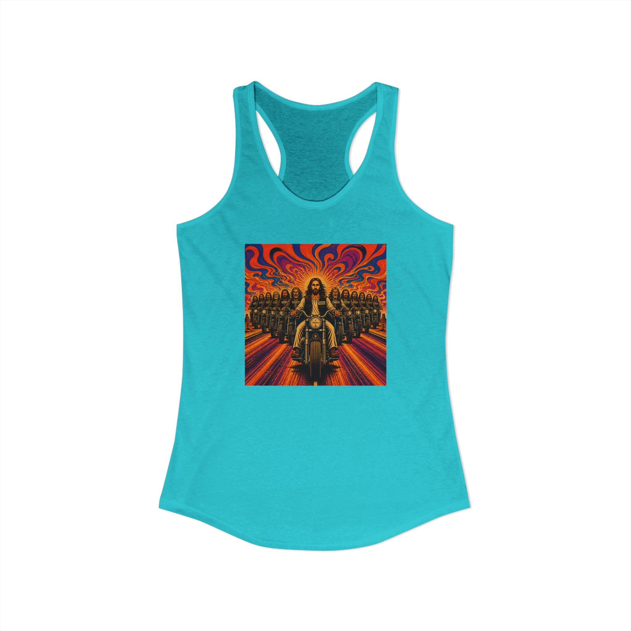 Women's Ideal Racerback Tank-Yashua/Jesus biker