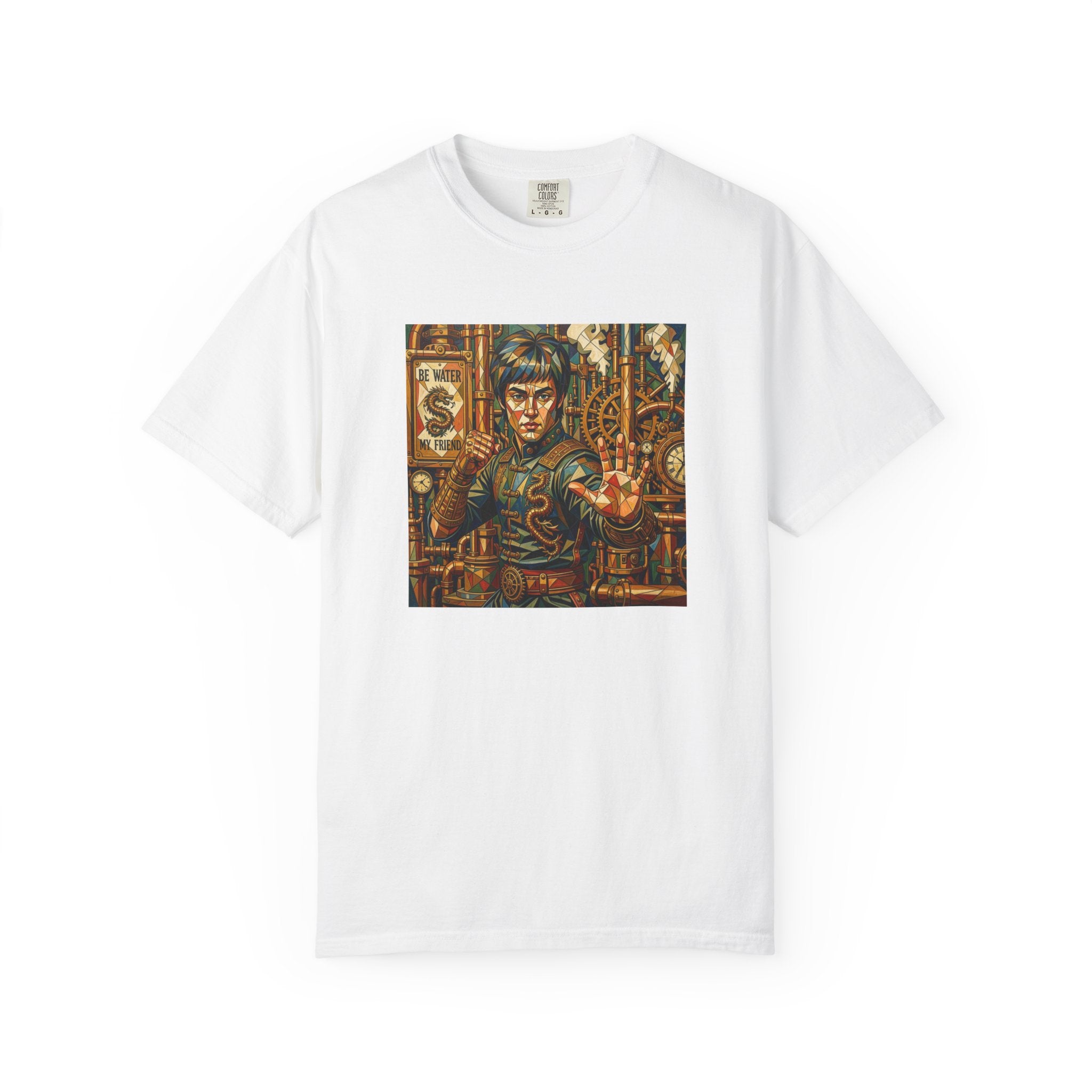 Steampunk Geo-pattern Bruce Lee T-shirt