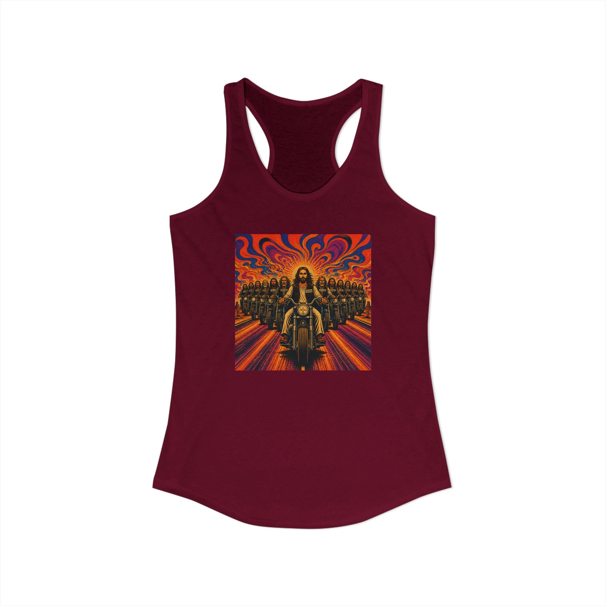Women's Ideal Racerback Tank-Yashua/Jesus biker
