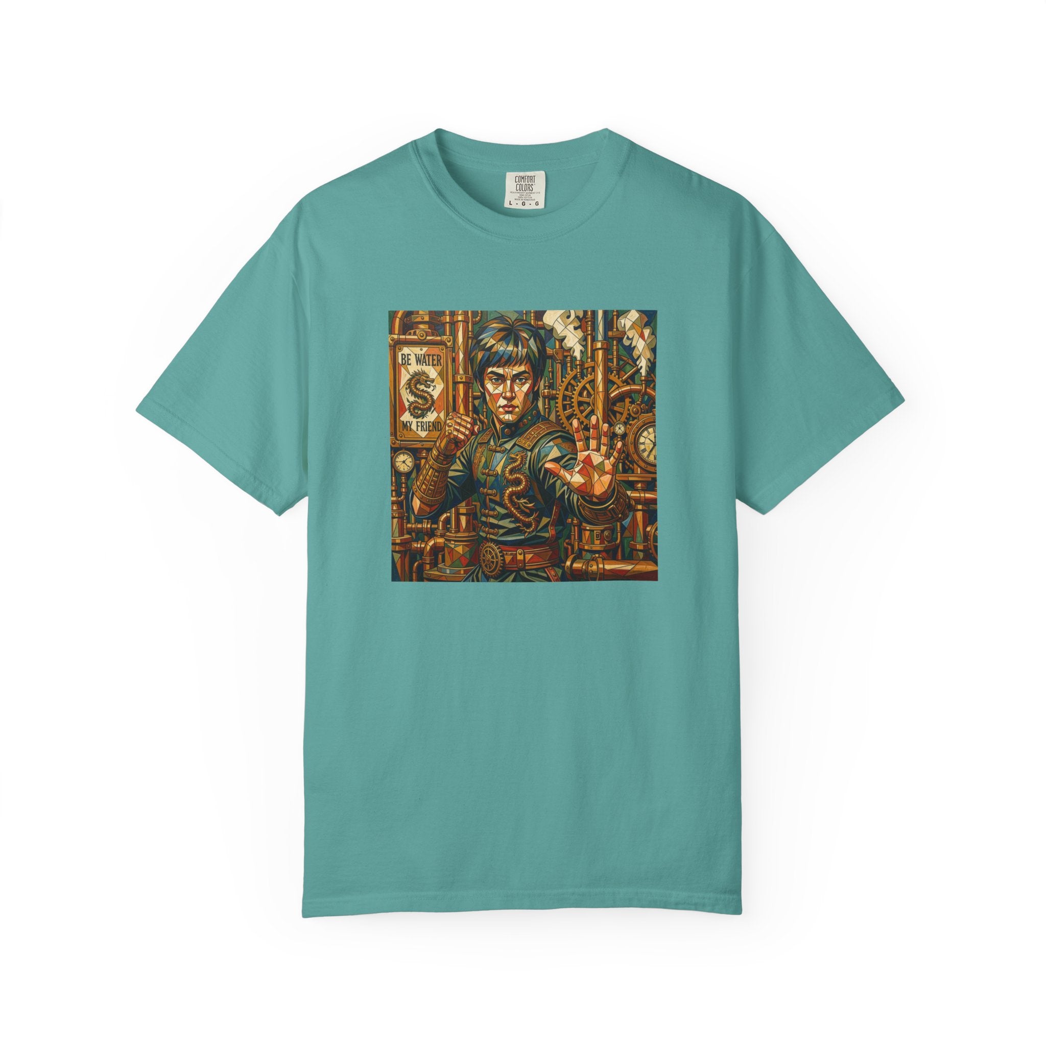 Steampunk Geo-pattern Bruce Lee T-shirt