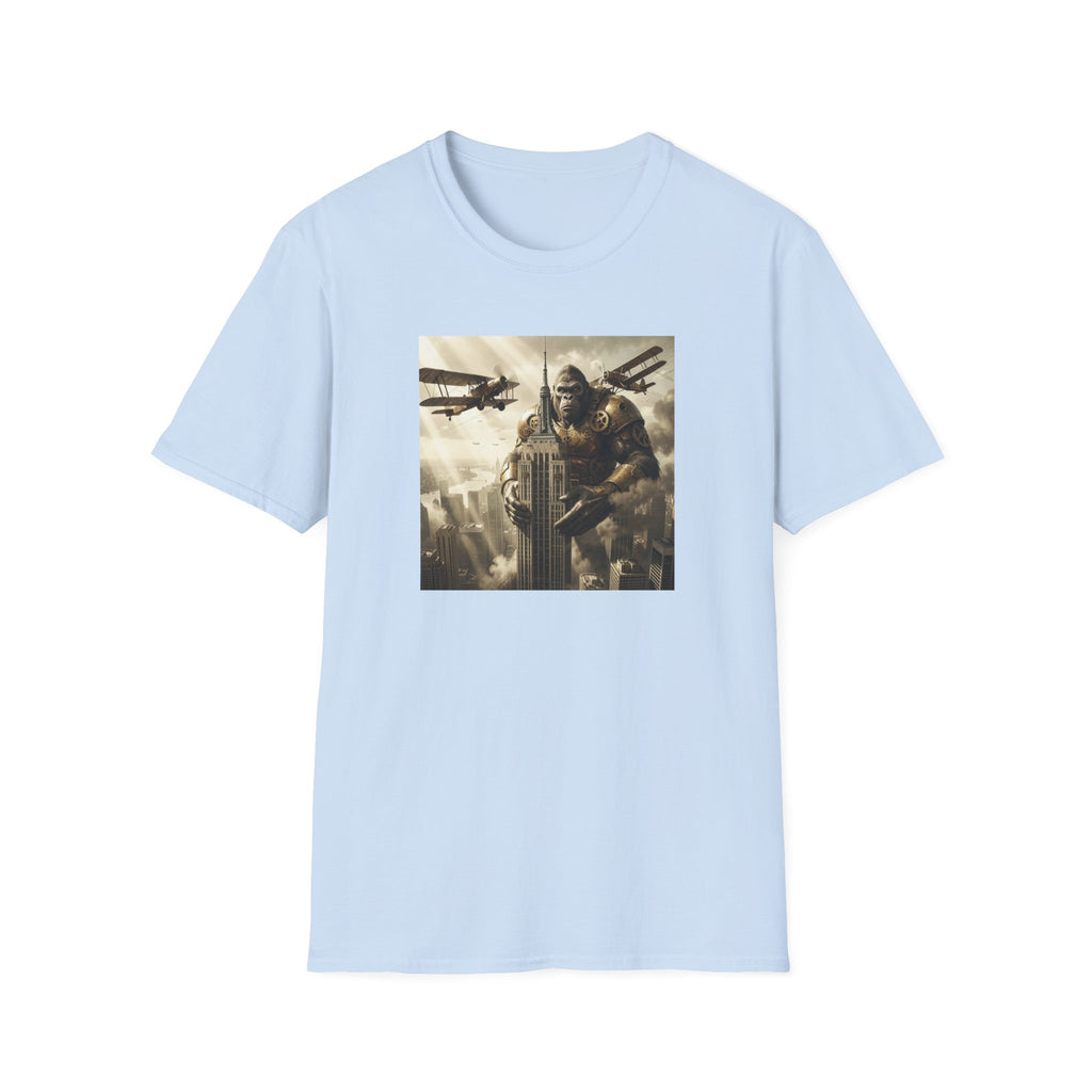 King Kong Cityscape T-Shirt — Vintage Ape vs Biplanes Graphic Tee