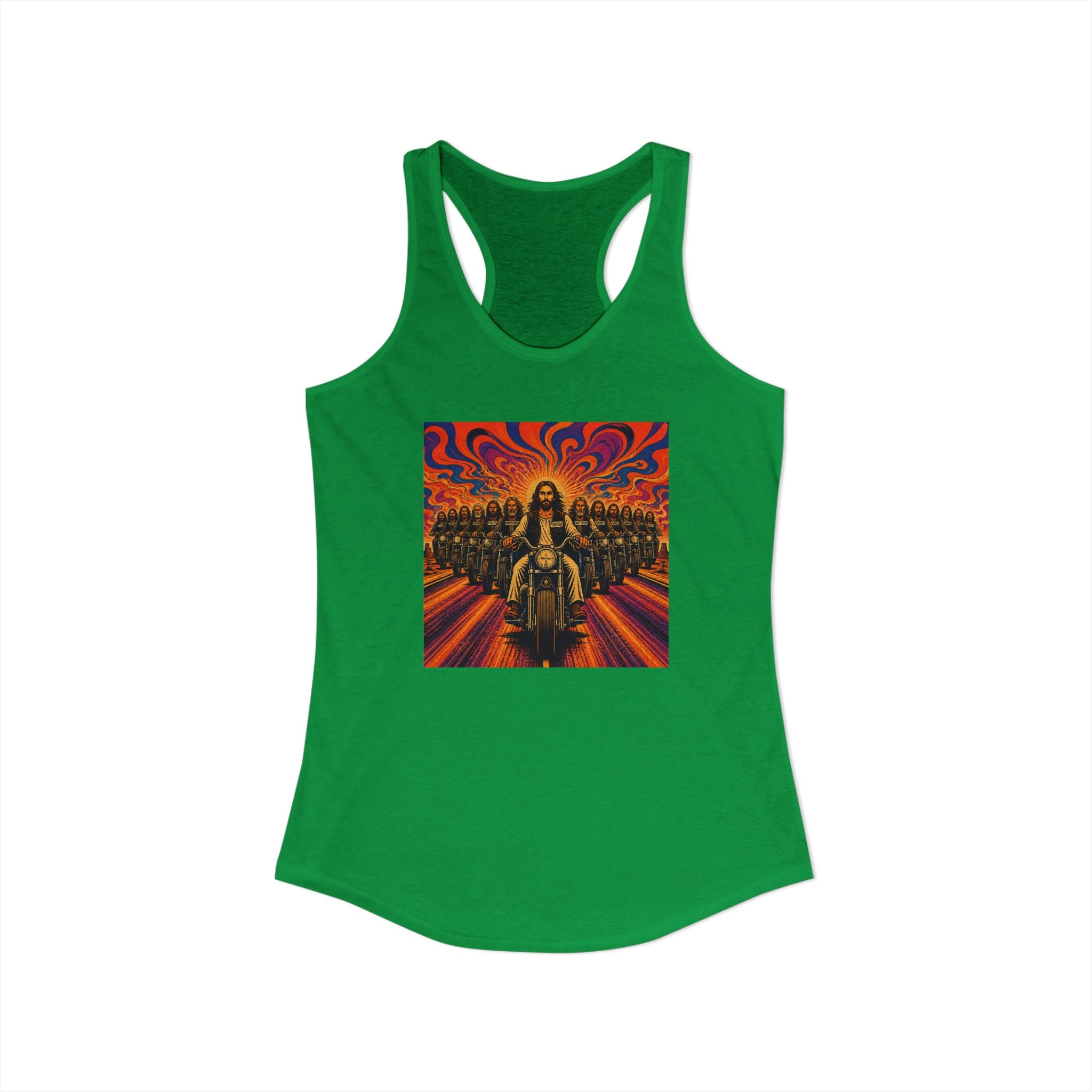 Women's Ideal Racerback Tank-Yashua/Jesus biker