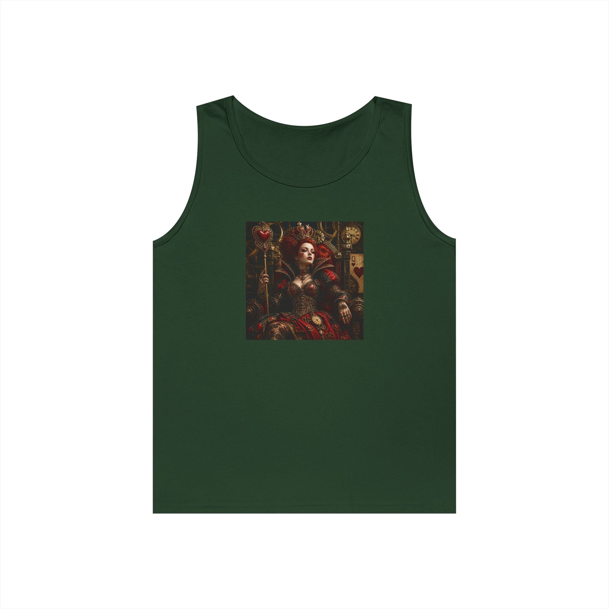 Renaissance Steampunk Art Tank Top — Gothic Queen Portrait Graphic Tank