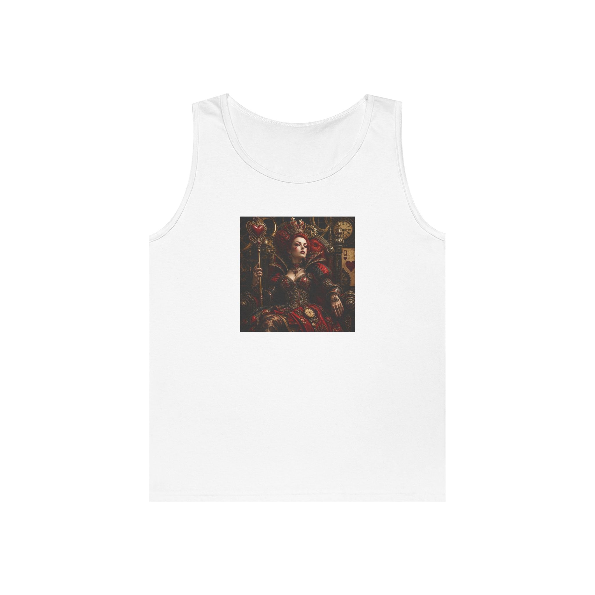 Renaissance Steampunk Art Tank Top — Gothic Queen Portrait Graphic Tank