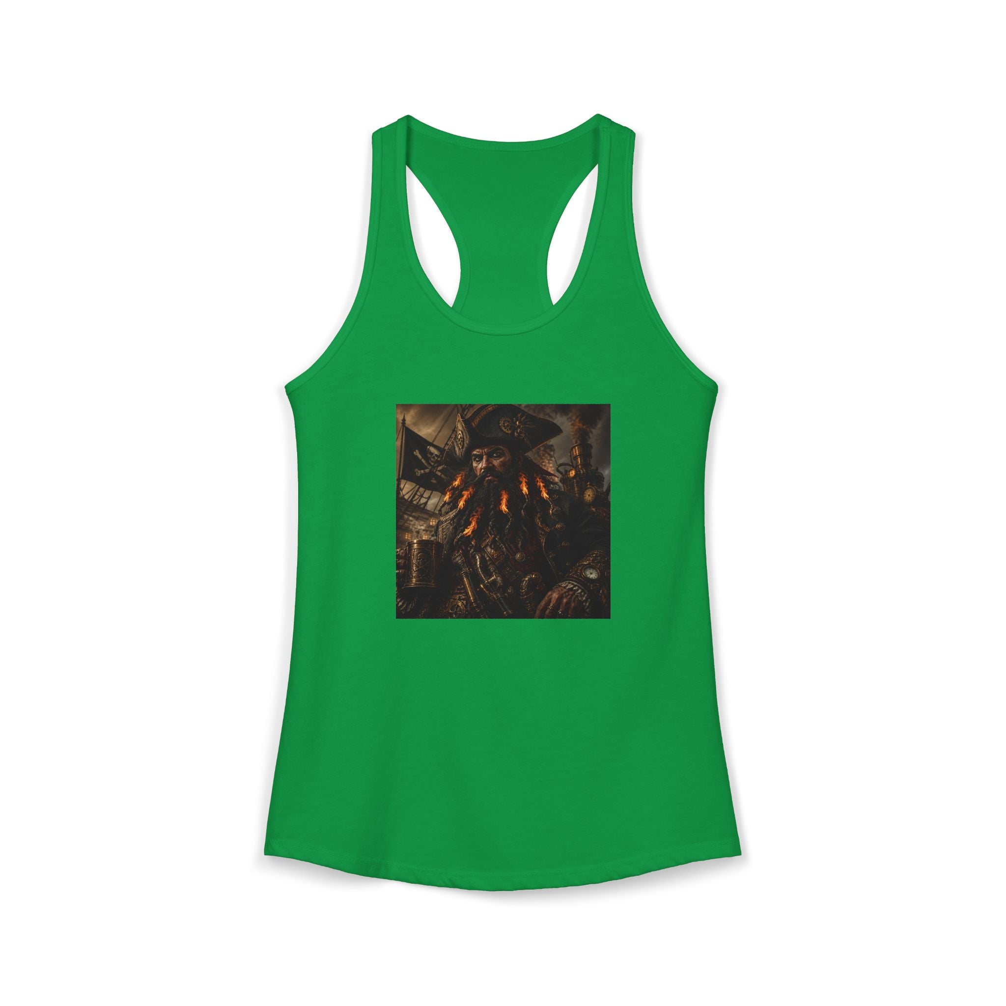 Women's Ideal Racerback Tank -  Steam punk Black Beard-Pirate