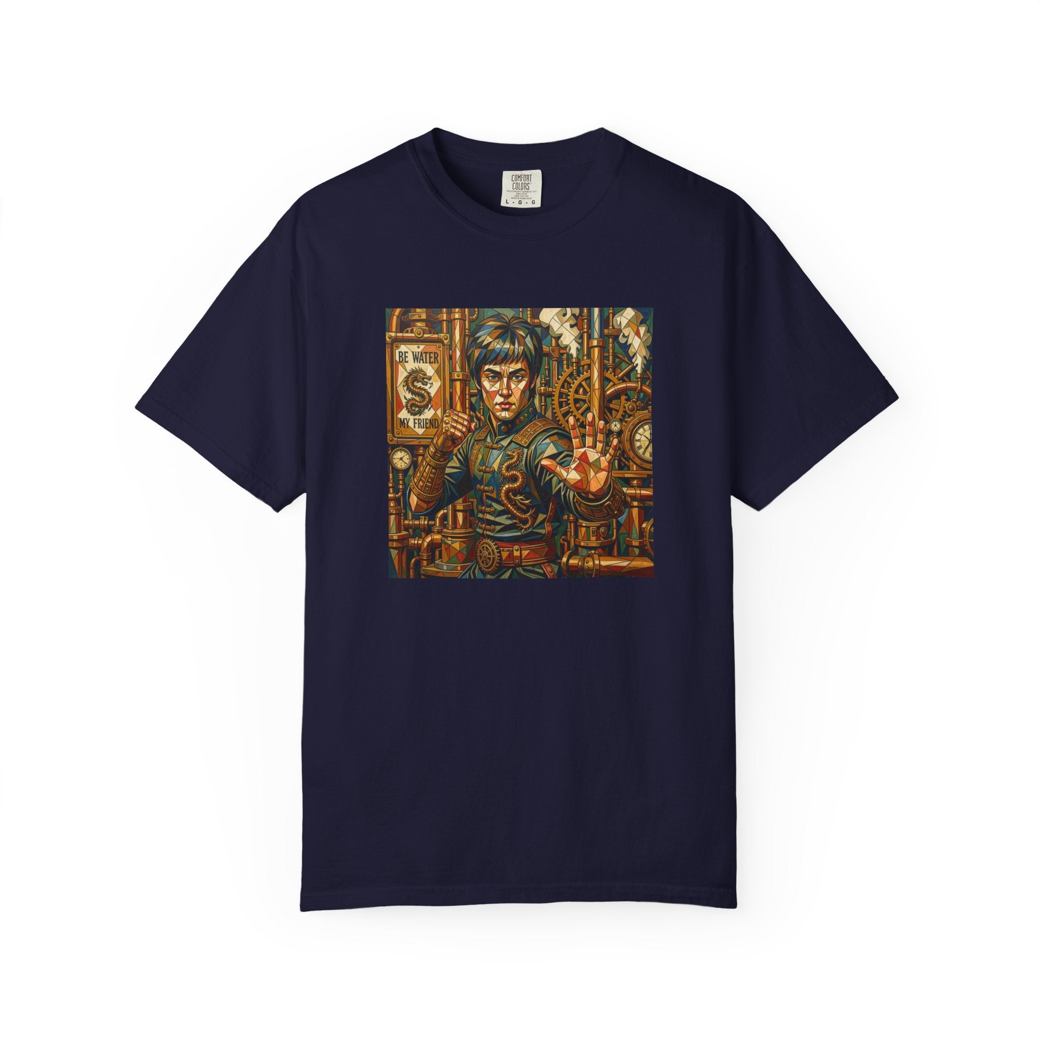 Steampunk Geo-pattern Bruce Lee T-shirt