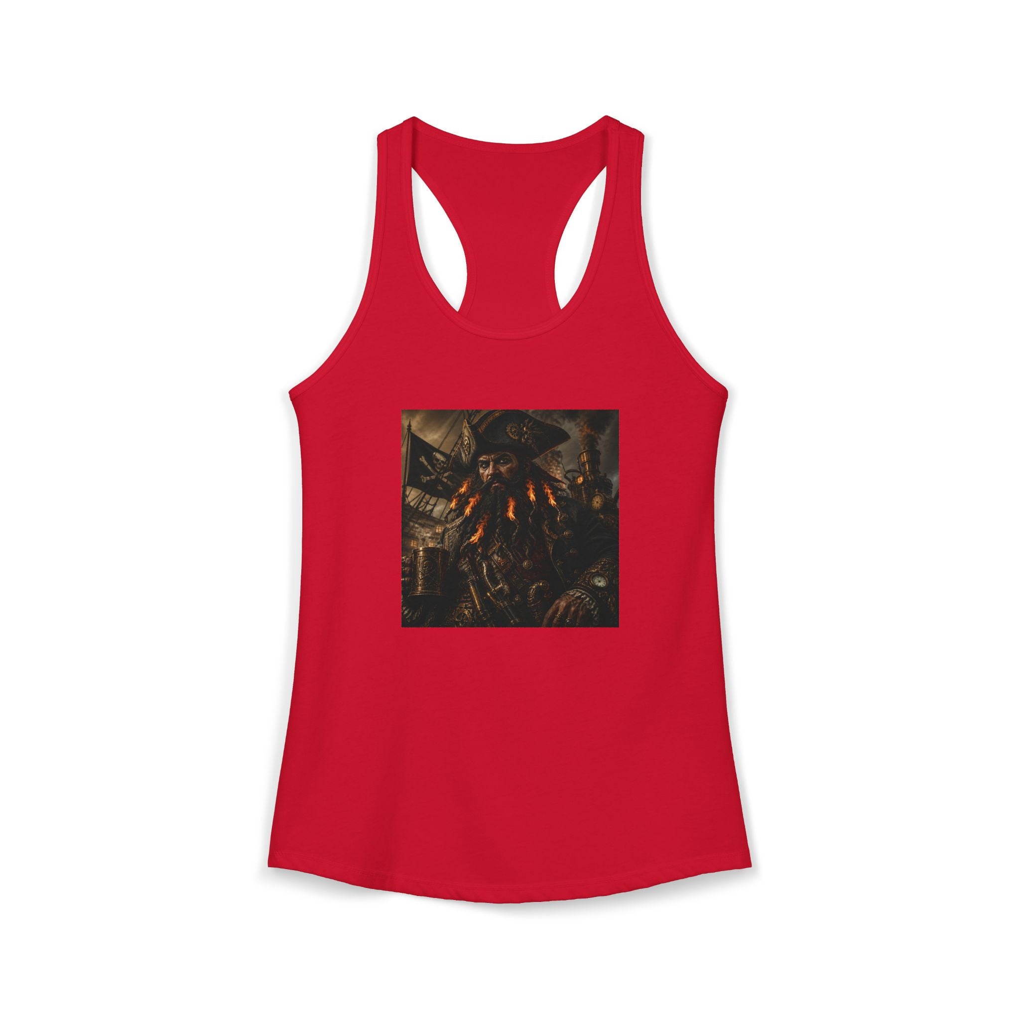 Women's Ideal Racerback Tank -  Steam punk Black Beard-Pirate