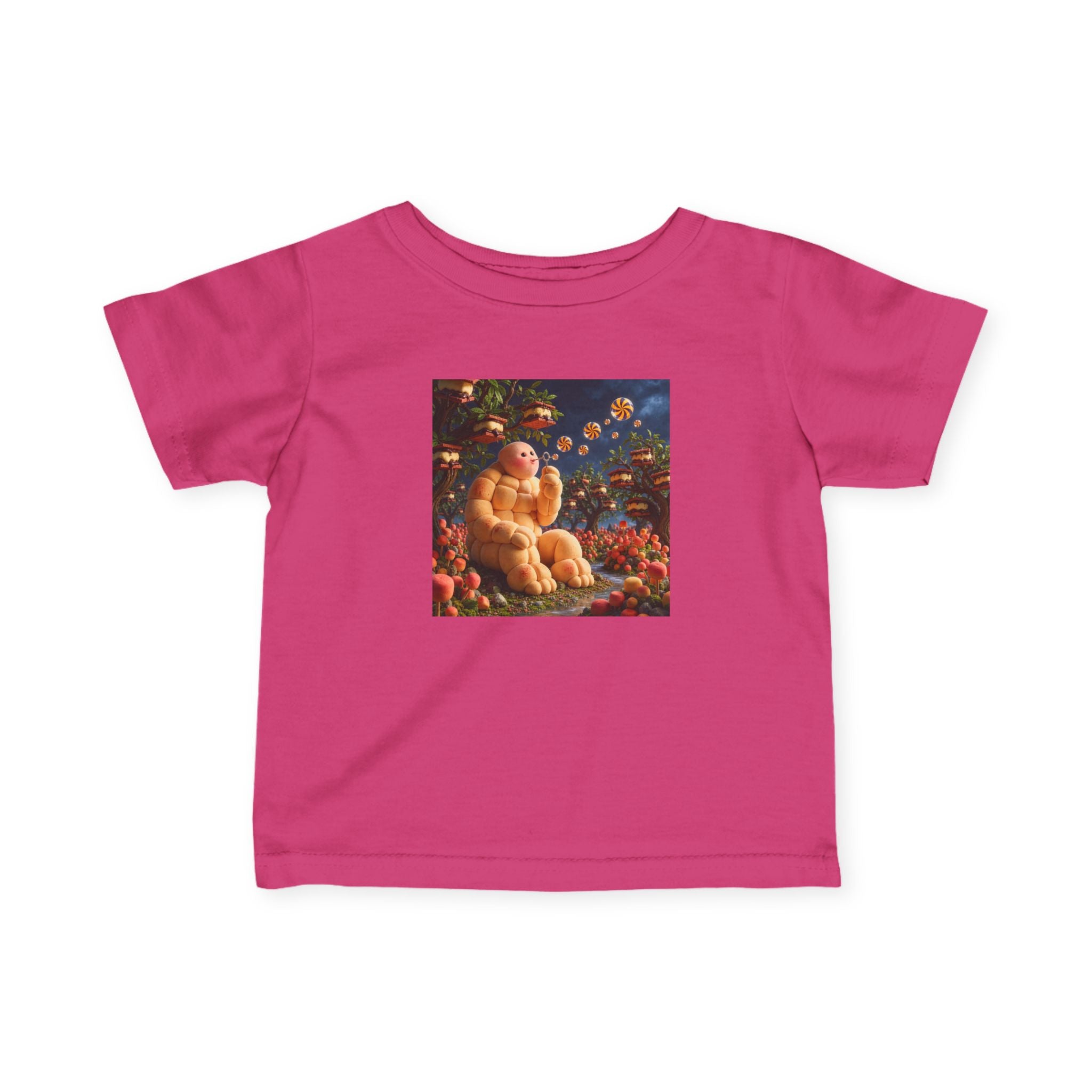 Infant Tee — Cute Chubby Pumpkin Baby in Autumn Harvest Illustration - Fantasy