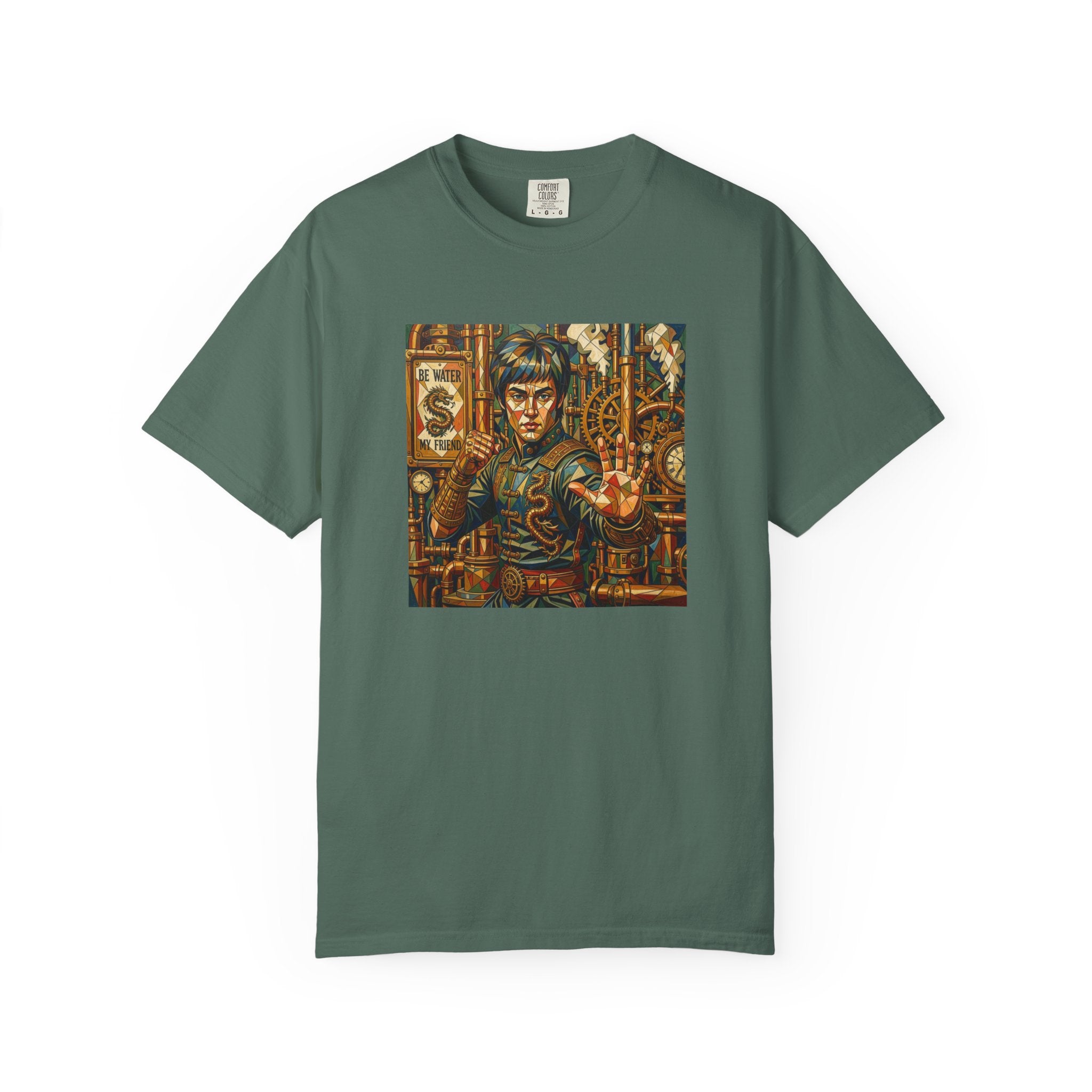 Steampunk Geo-pattern Bruce Lee T-shirt