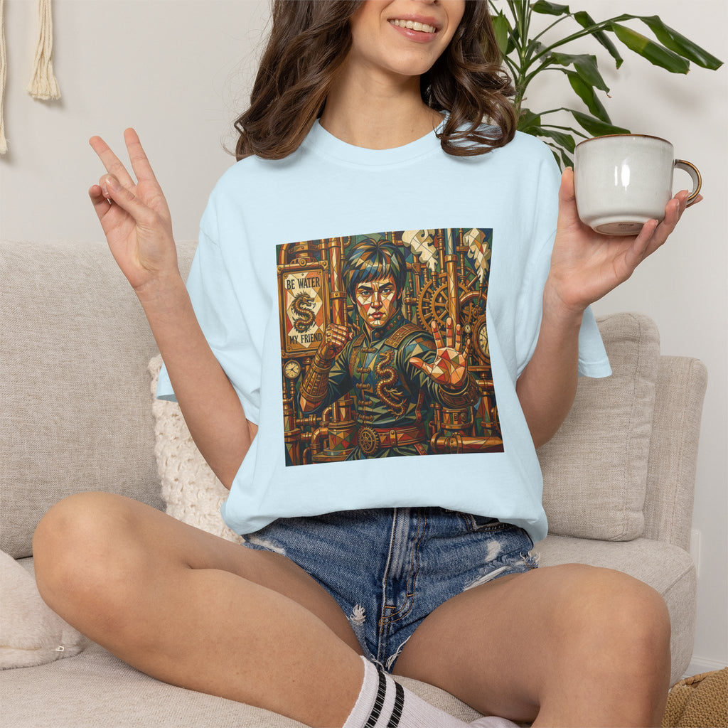 Steampunk Geo-pattern Bruce Lee T-shirt