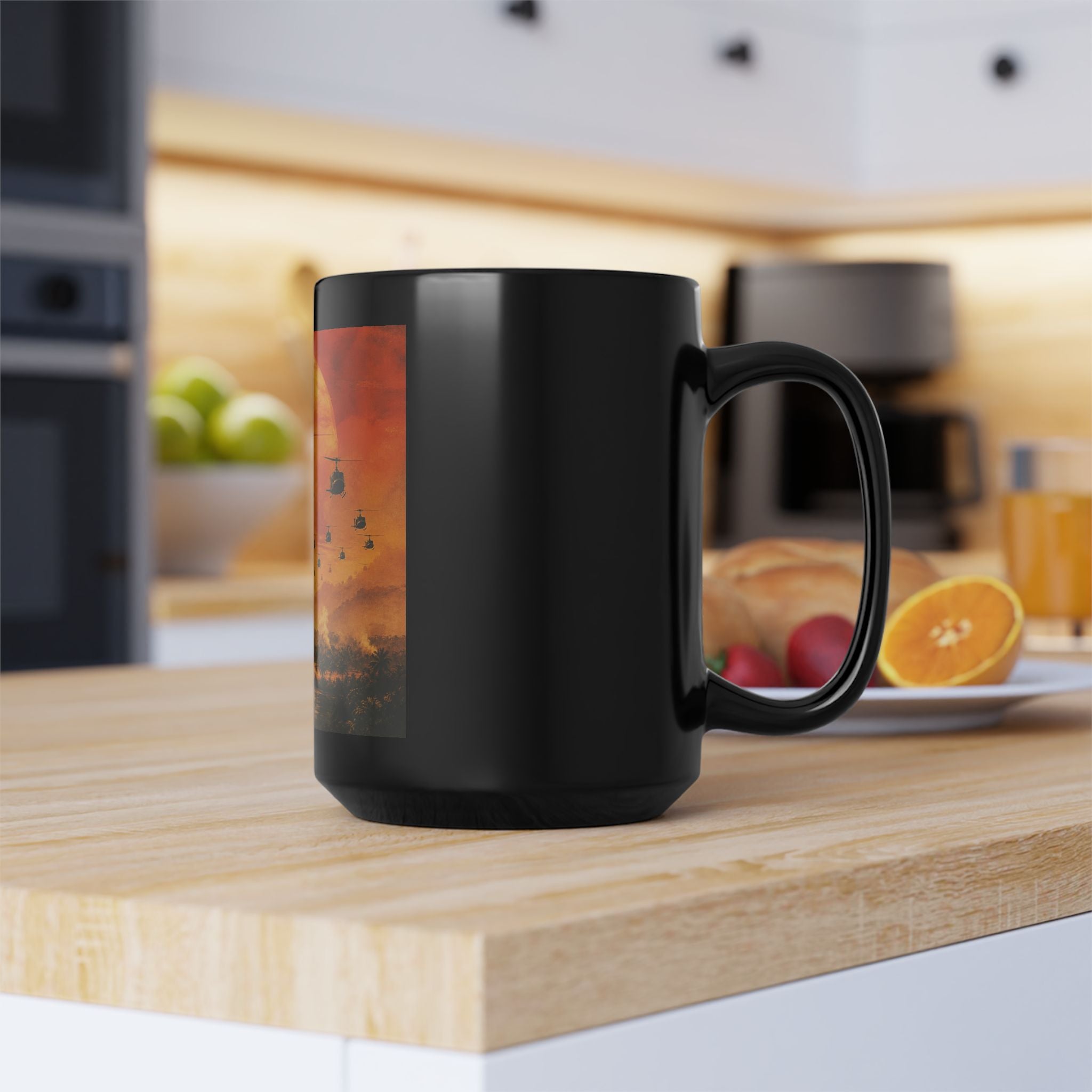 Vietnam War Helicopter Sunset Mug — Military Aviation Coffee Cup
