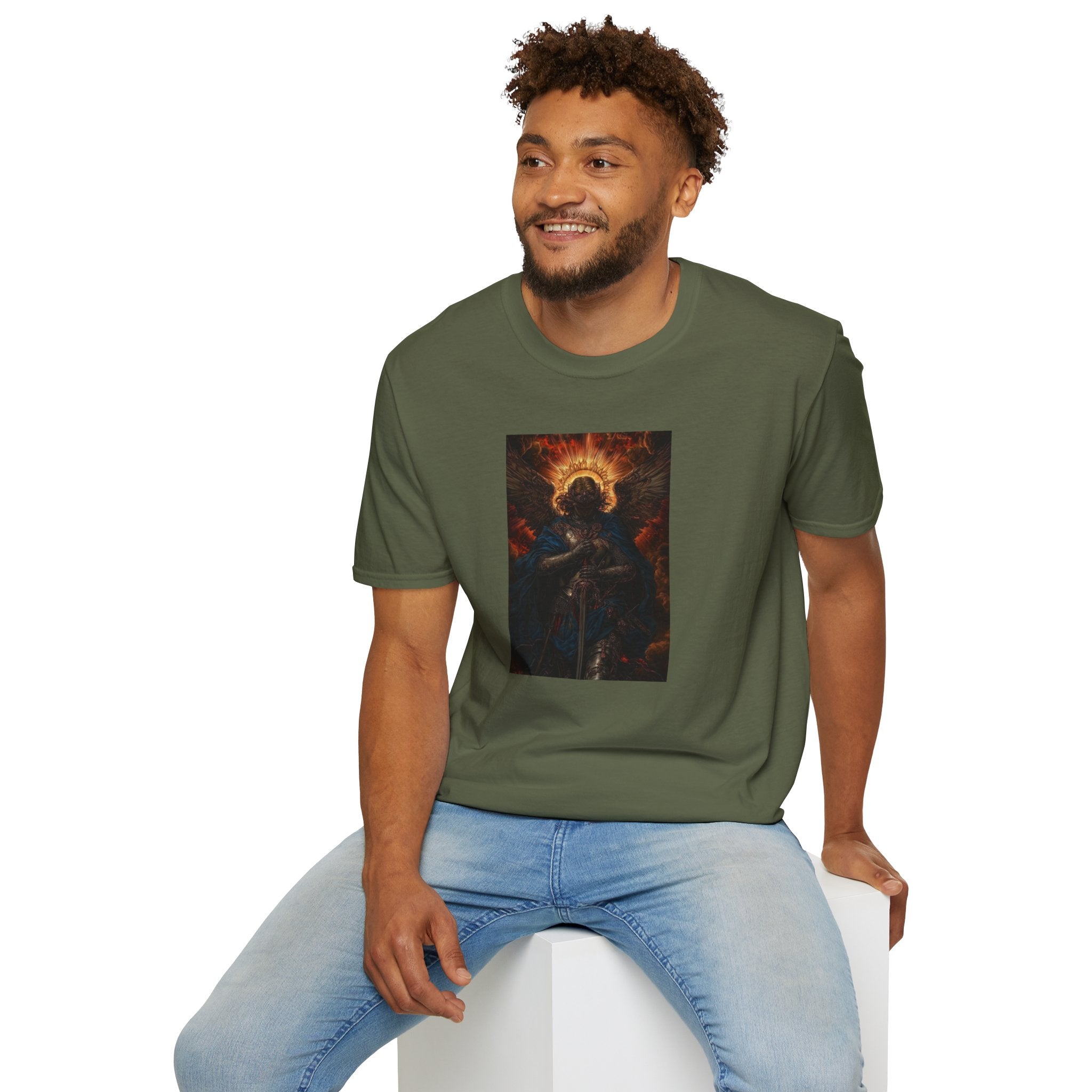 Graphic T-Shirt — Dark Angel Halo  religious Art Tee