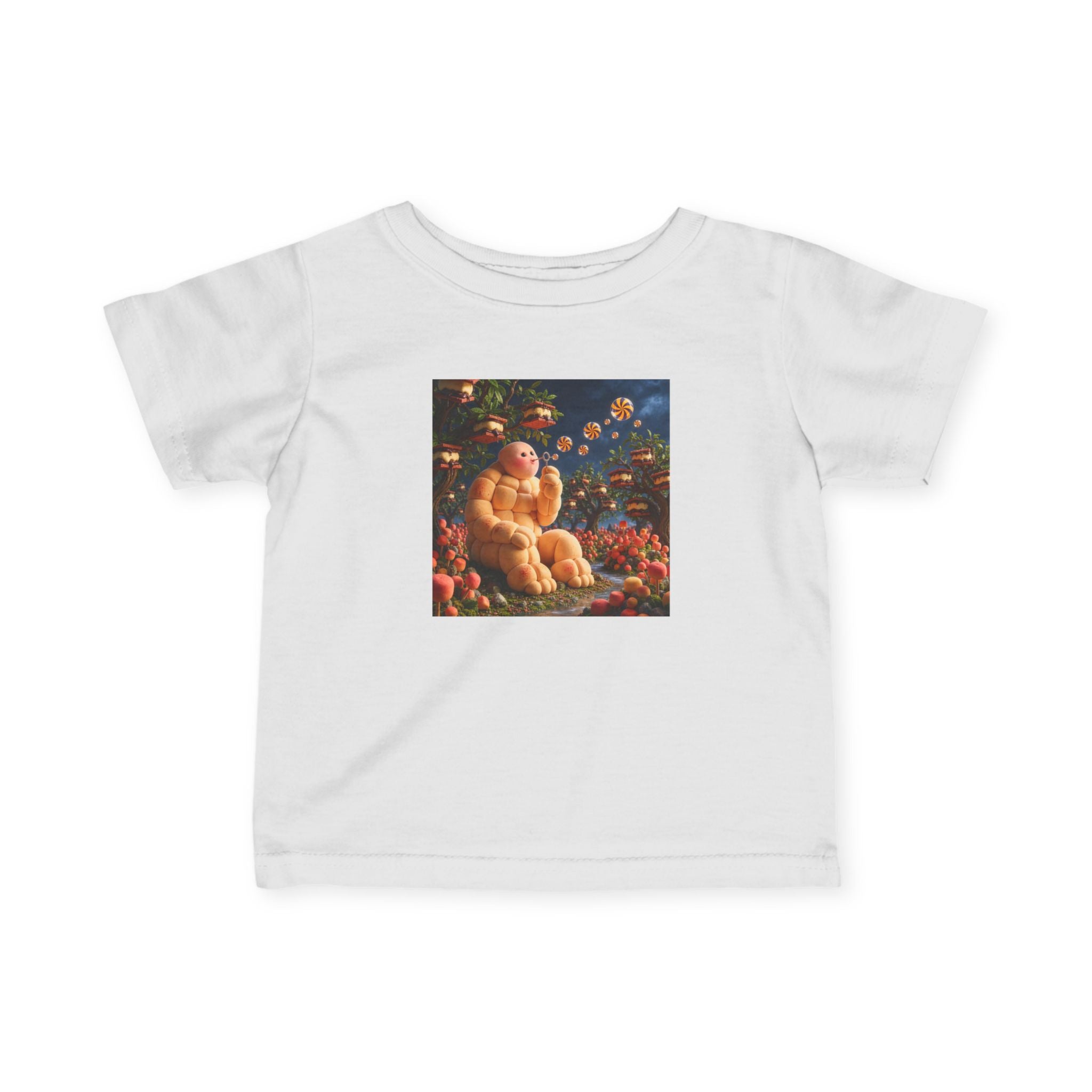Infant Tee — Cute Chubby Pumpkin Baby in Autumn Harvest Illustration - Fantasy