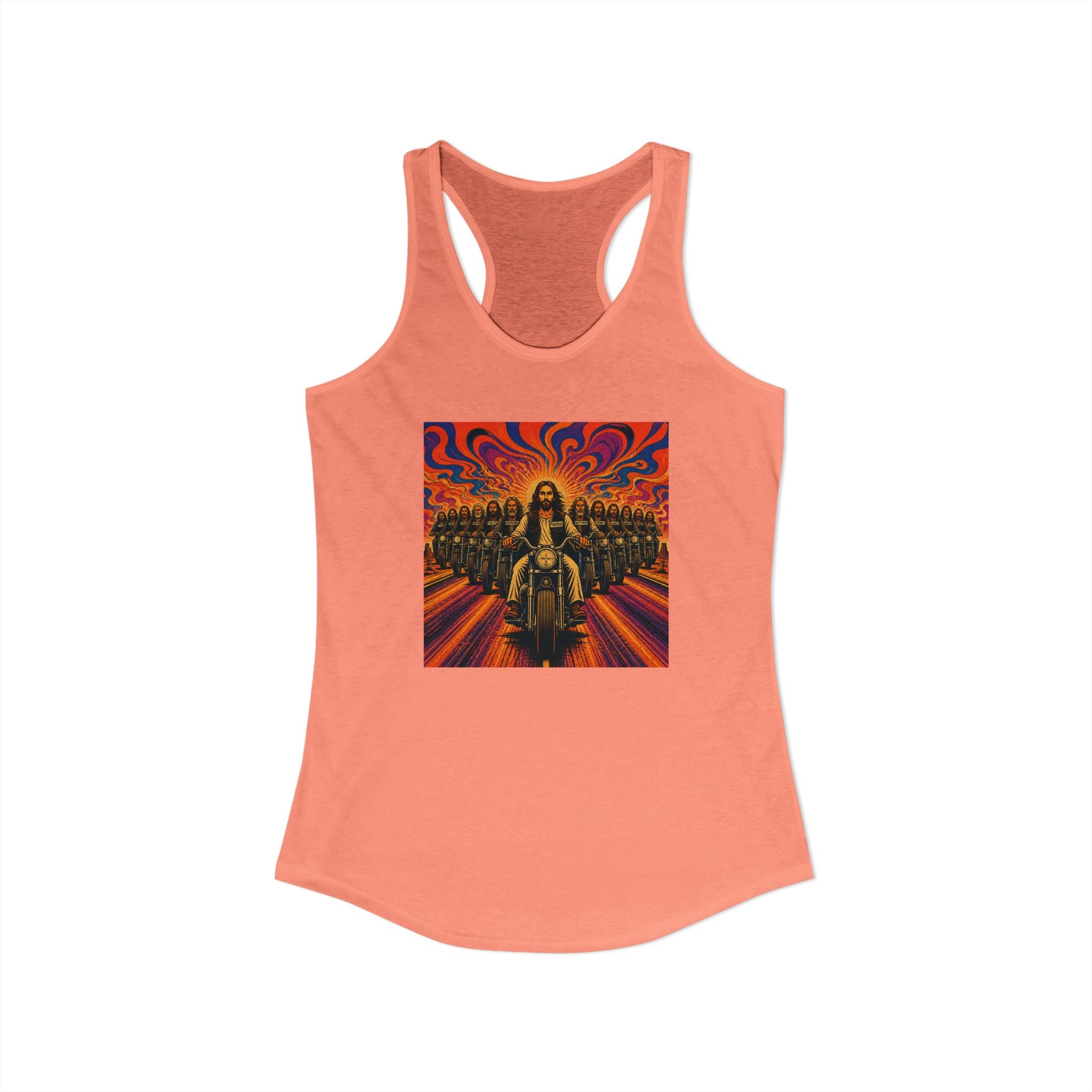 Women's Ideal Racerback Tank-Yashua/Jesus biker