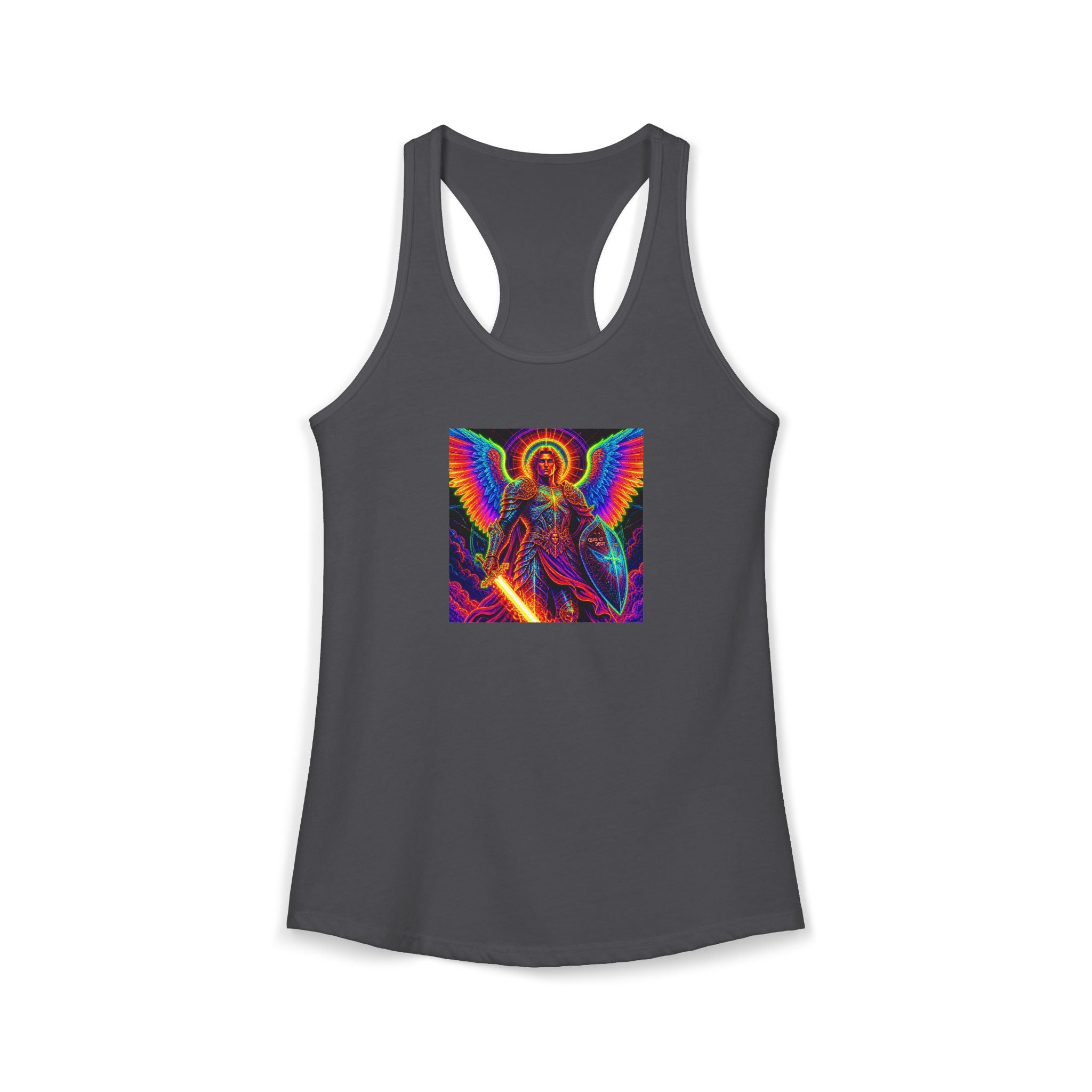 Neon St. Michael religious tank Women's Ideal Racerback Tank