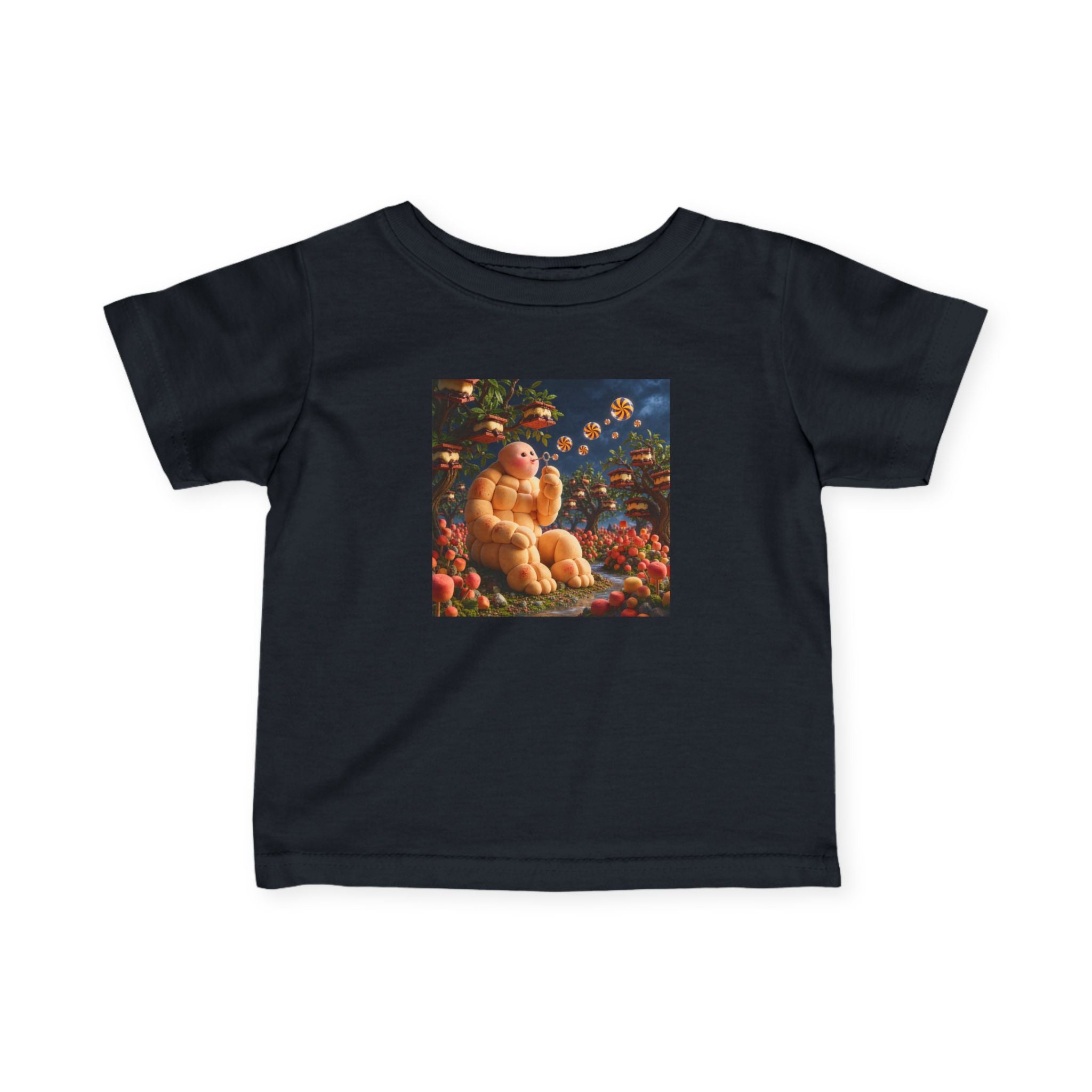 Infant Tee — Cute Chubby Pumpkin Baby in Autumn Harvest Illustration - Fantasy