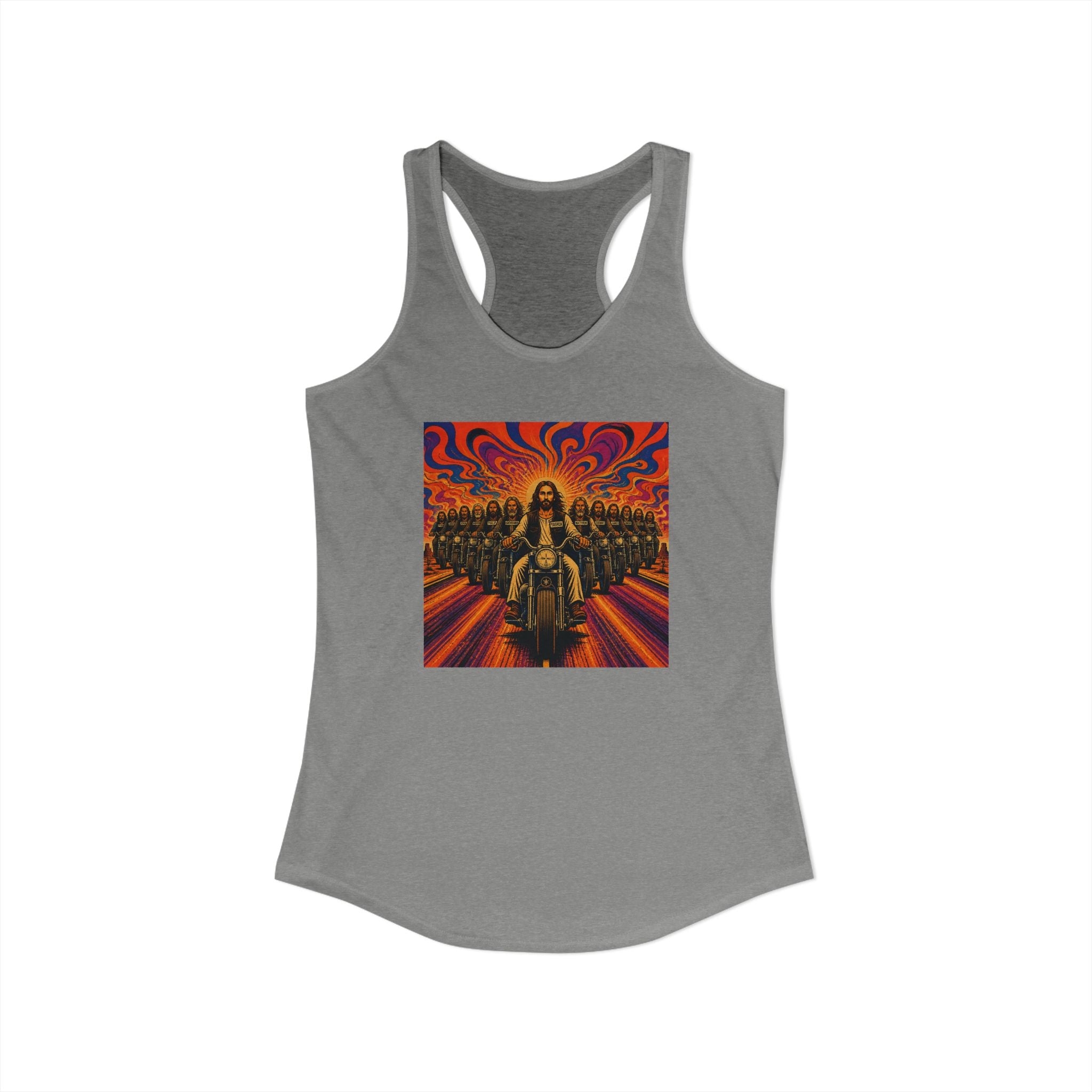 Women's Ideal Racerback Tank-Yashua/Jesus biker