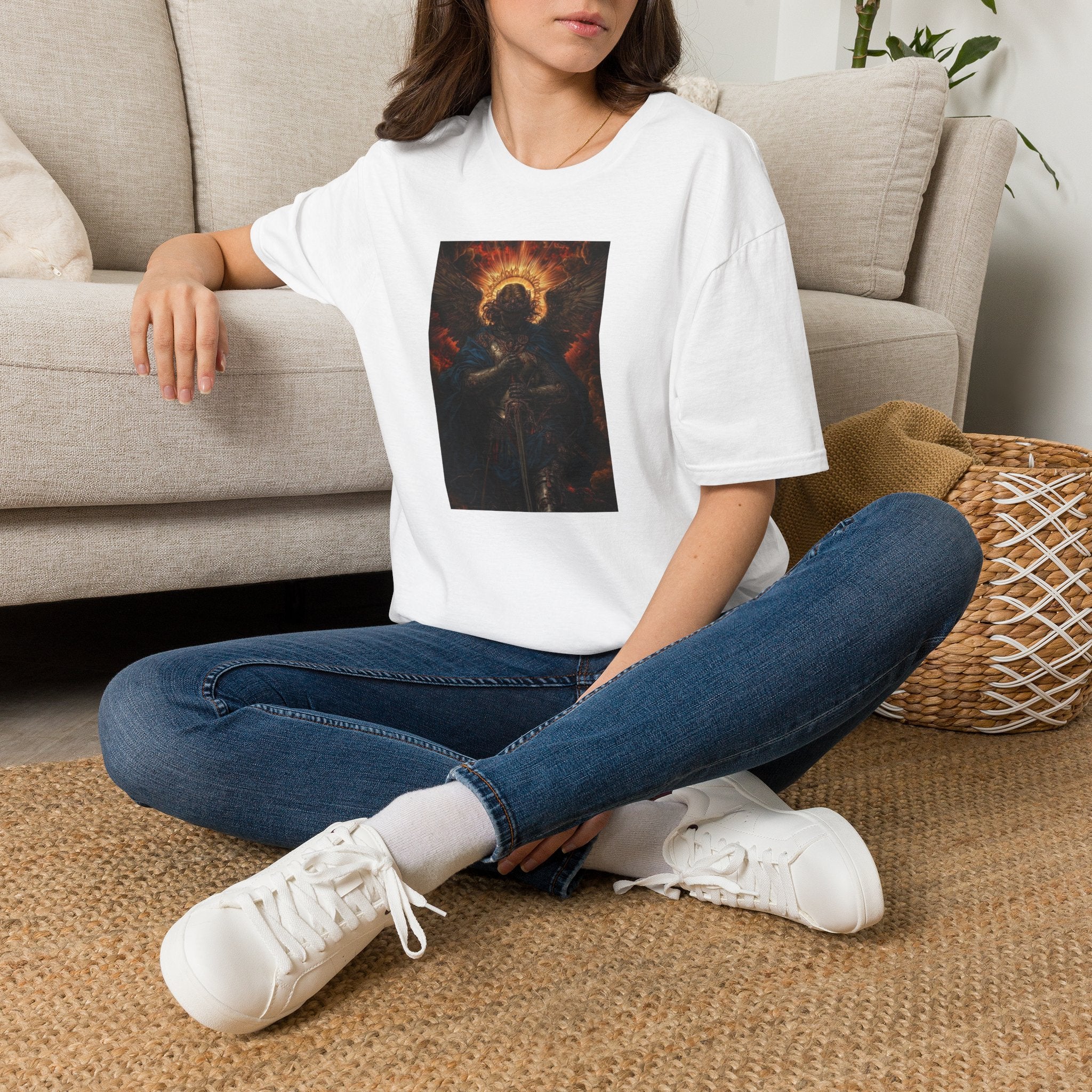 Graphic T-Shirt — Dark Angel Halo  religious Art Tee