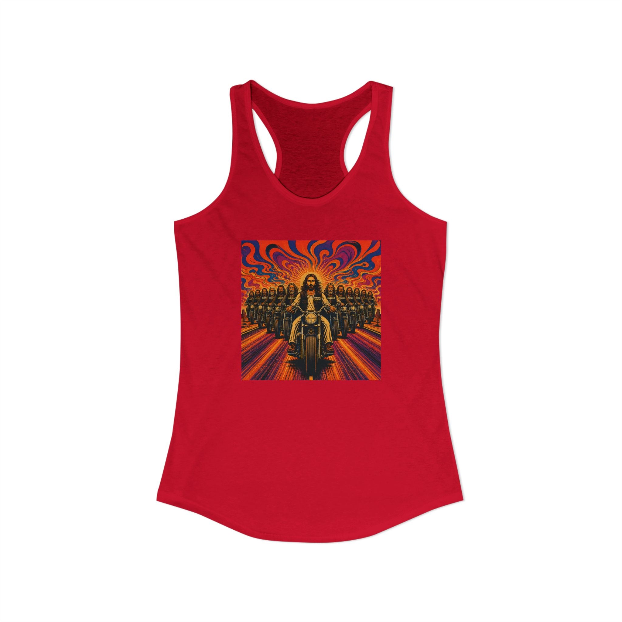 Women's Ideal Racerback Tank-Yashua/Jesus biker