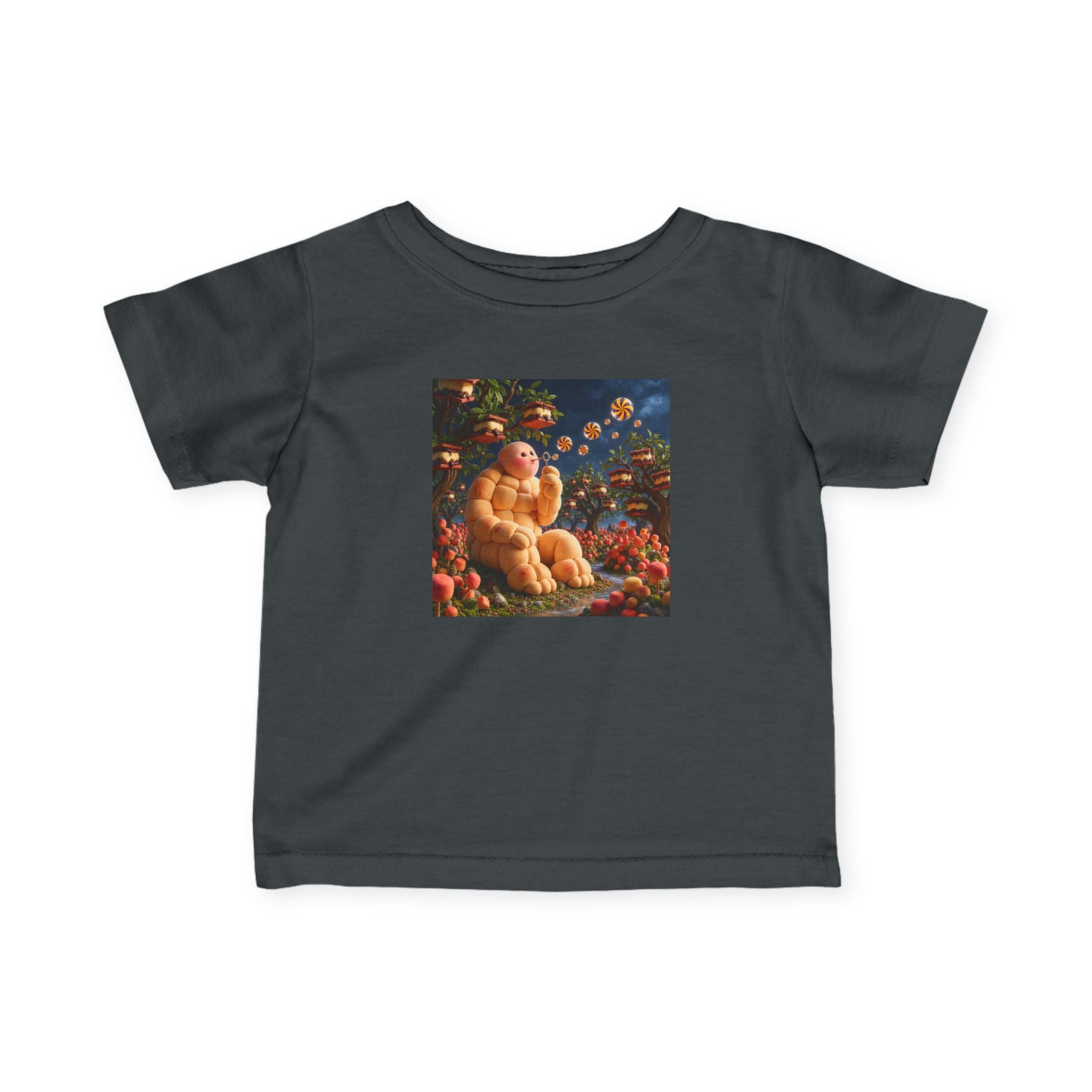 Infant Tee — Cute Chubby Pumpkin Baby in Autumn Harvest Illustration - Fantasy