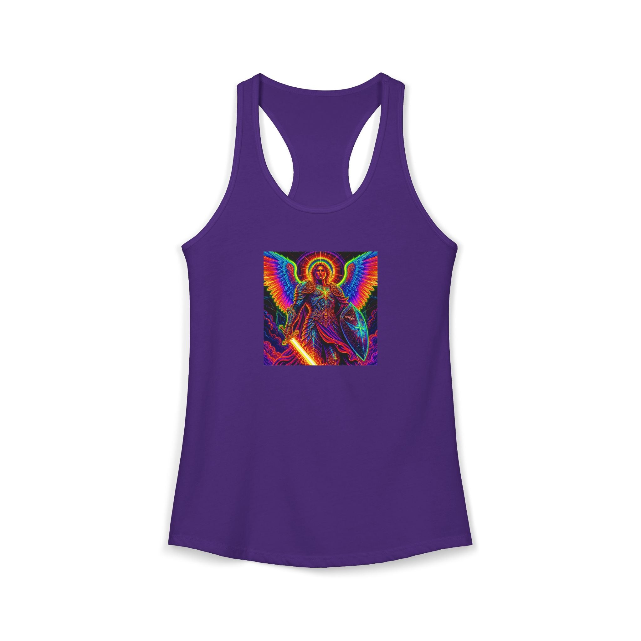 Neon St. Michael religious tank Women's Ideal Racerback Tank