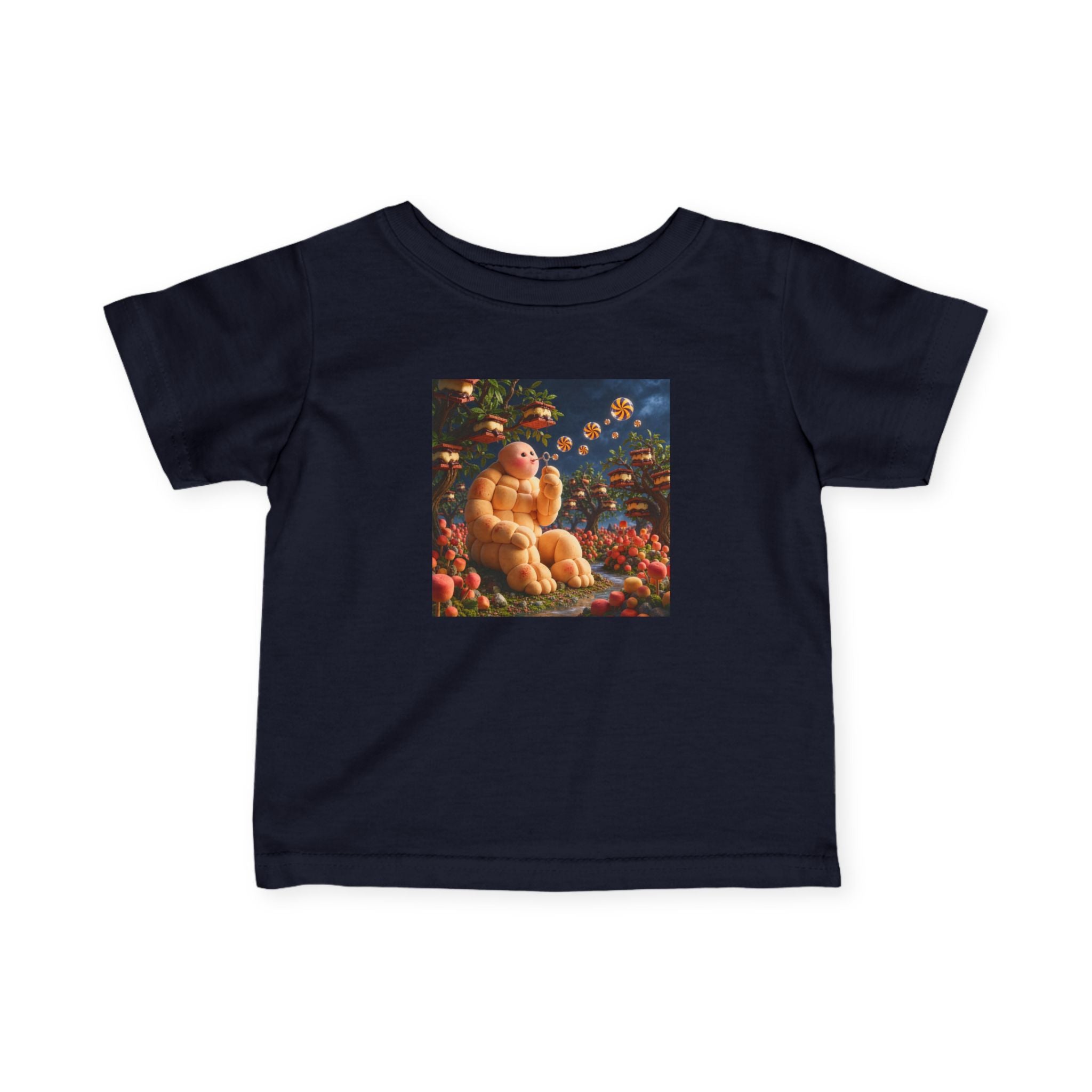Infant Tee — Cute Chubby Pumpkin Baby in Autumn Harvest Illustration - Fantasy