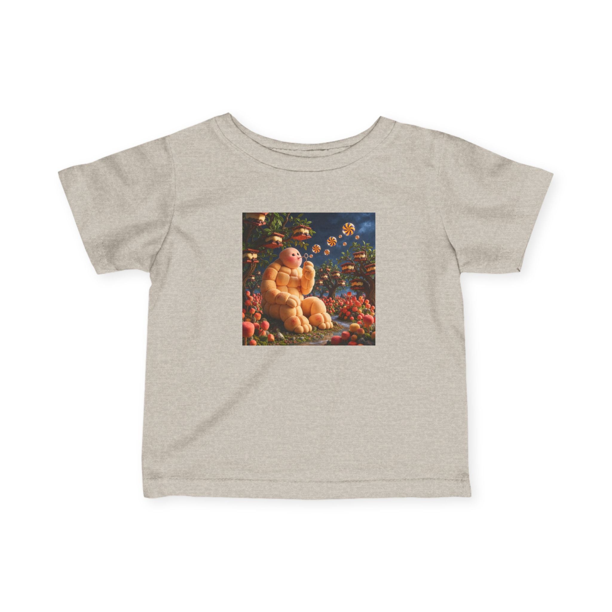 Infant Tee — Cute Chubby Pumpkin Baby in Autumn Harvest Illustration - Fantasy