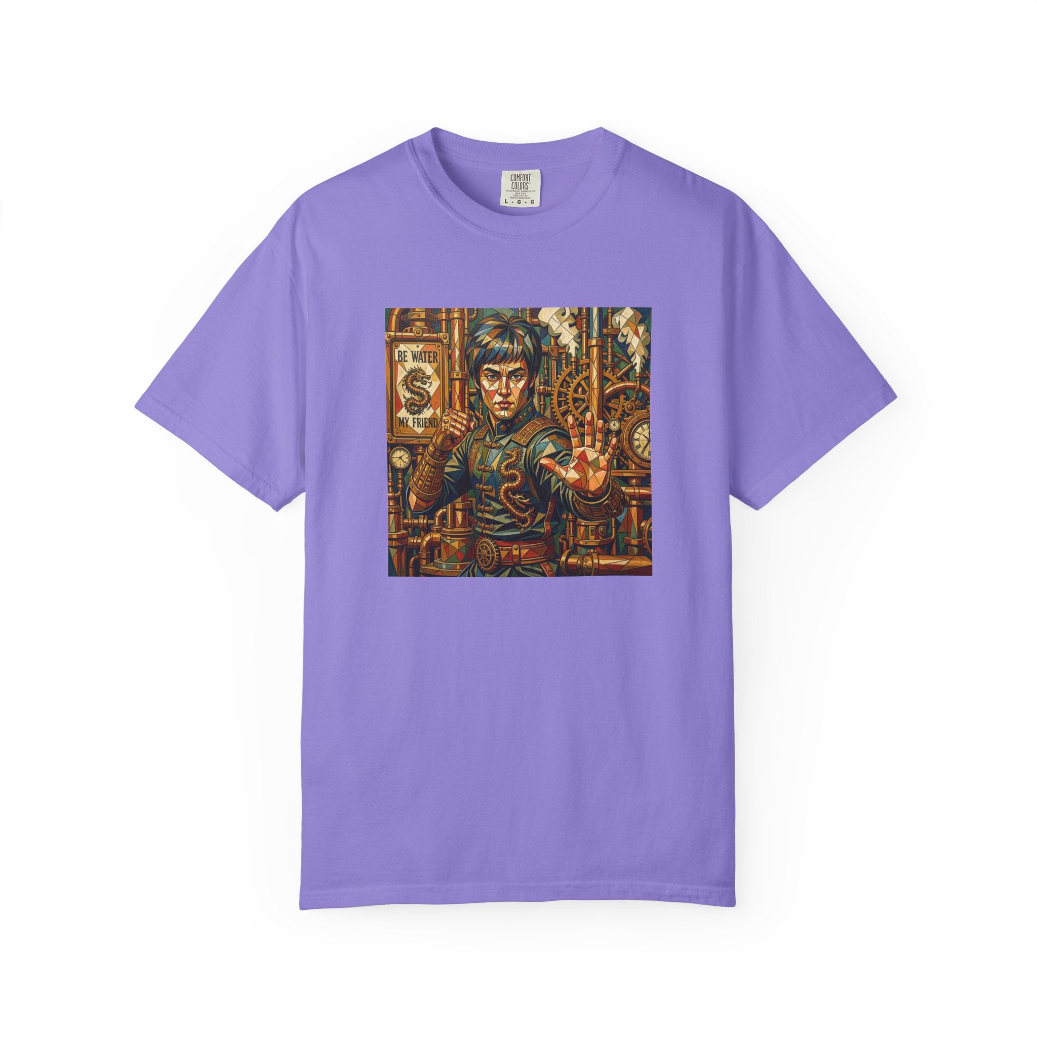 Steampunk Geo-pattern Bruce Lee T-shirt
