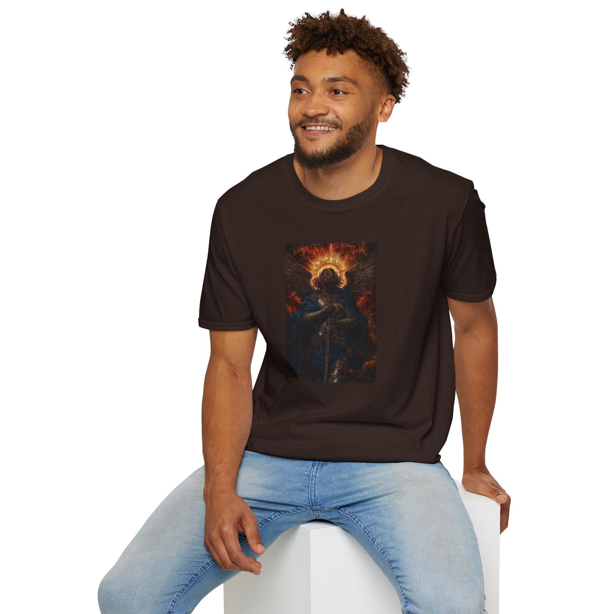 Graphic T-Shirt — Dark Angel Halo  religious Art Tee