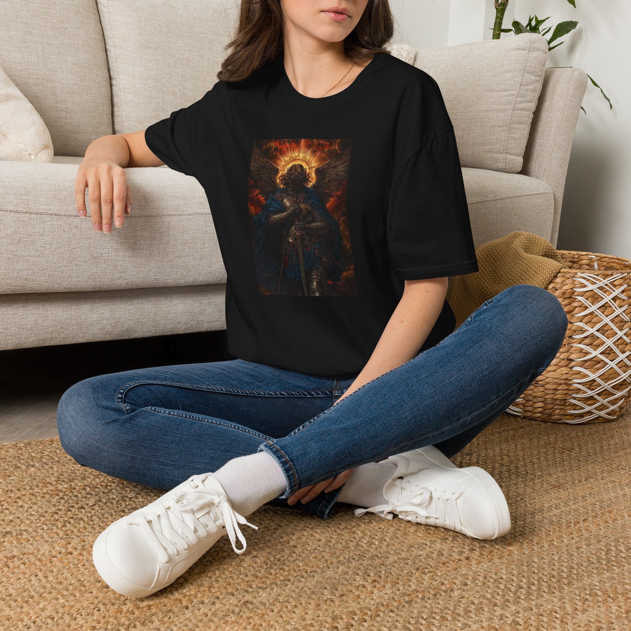 Graphic T-Shirt — Dark Angel Halo  religious Art Tee