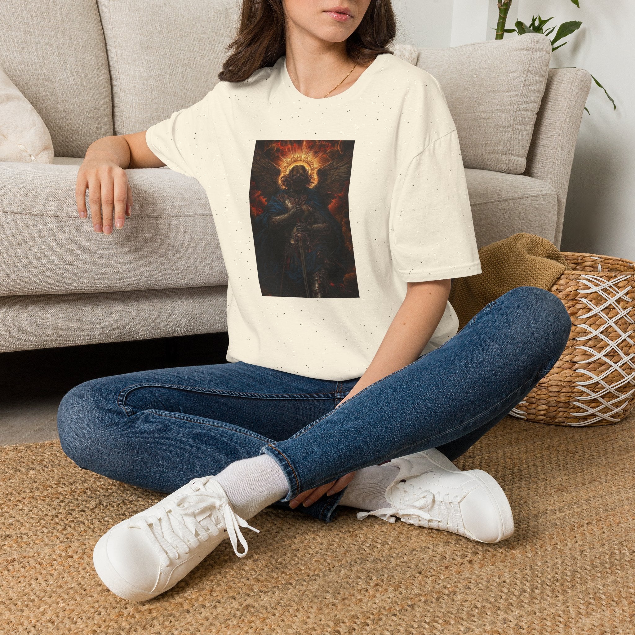 Graphic T-Shirt — Dark Angel Halo  religious Art Tee