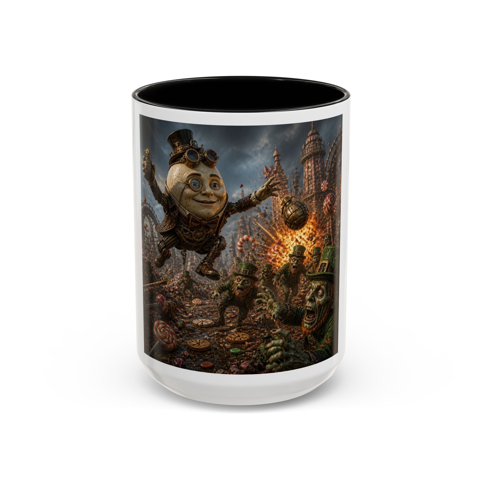 Steampunk Humpty Dumpty Fantasy Coffee Mug — Dark Fantasy Accent Mug (11/15oz)