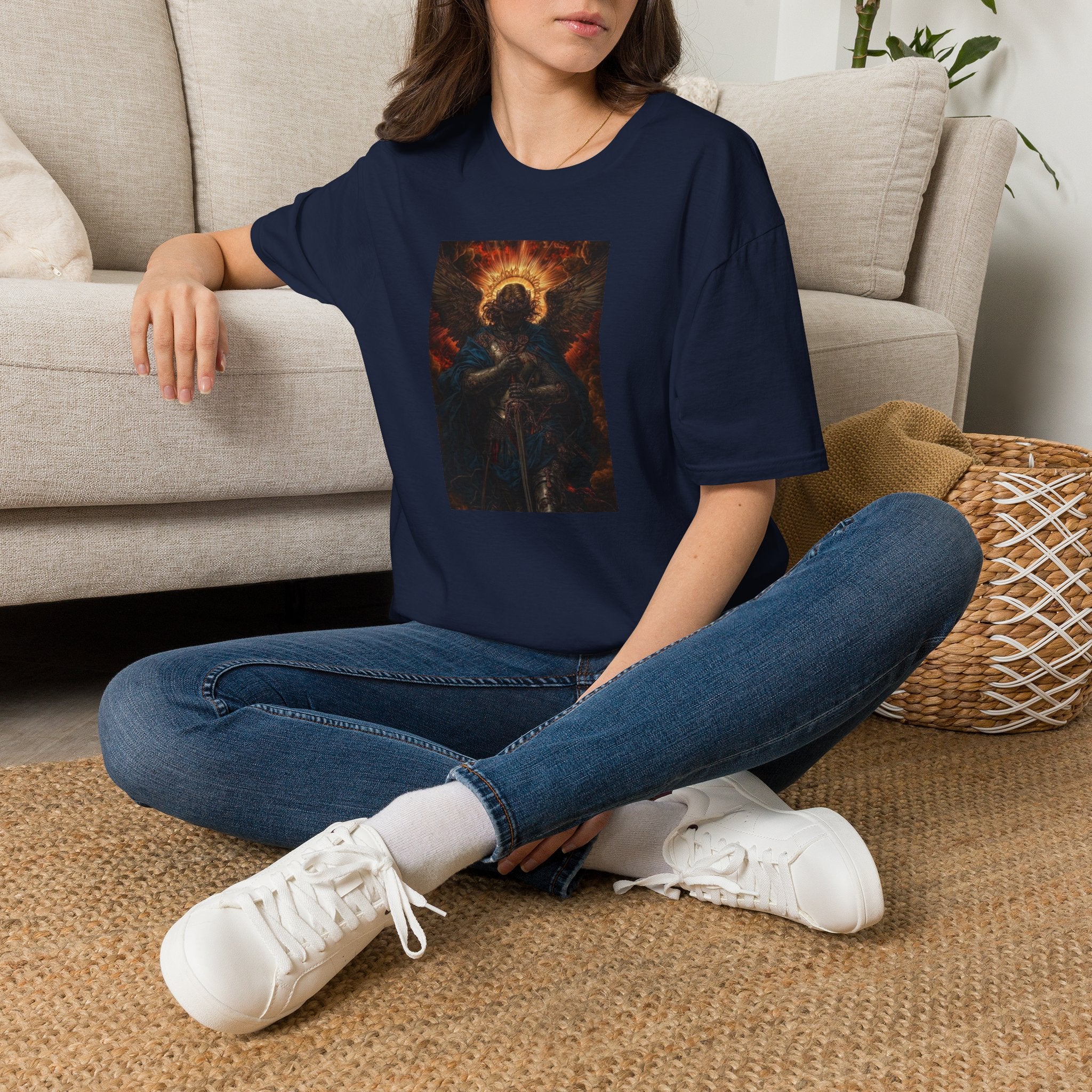 Graphic T-Shirt — Dark Angel Halo  religious Art Tee