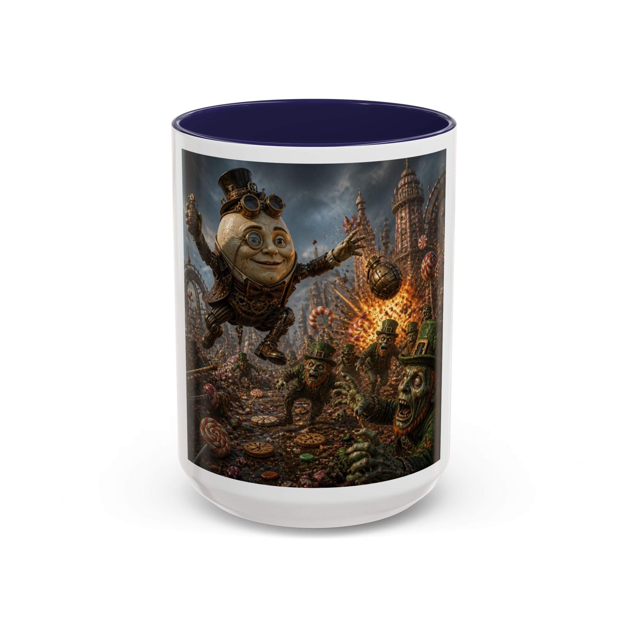 Steampunk Humpty Dumpty Fantasy Coffee Mug — Dark Fantasy Accent Mug (11/15oz)