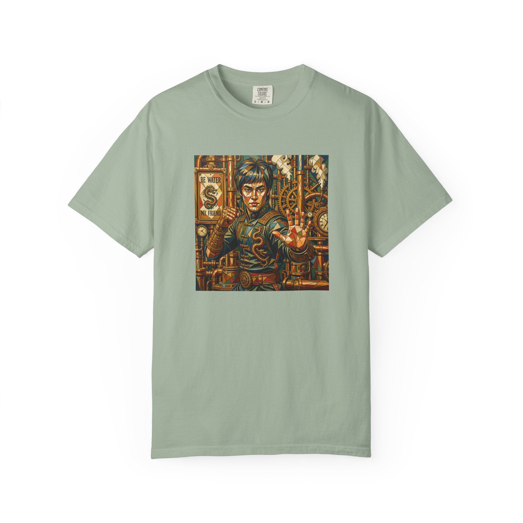 Steampunk Geo-pattern Bruce Lee T-shirt