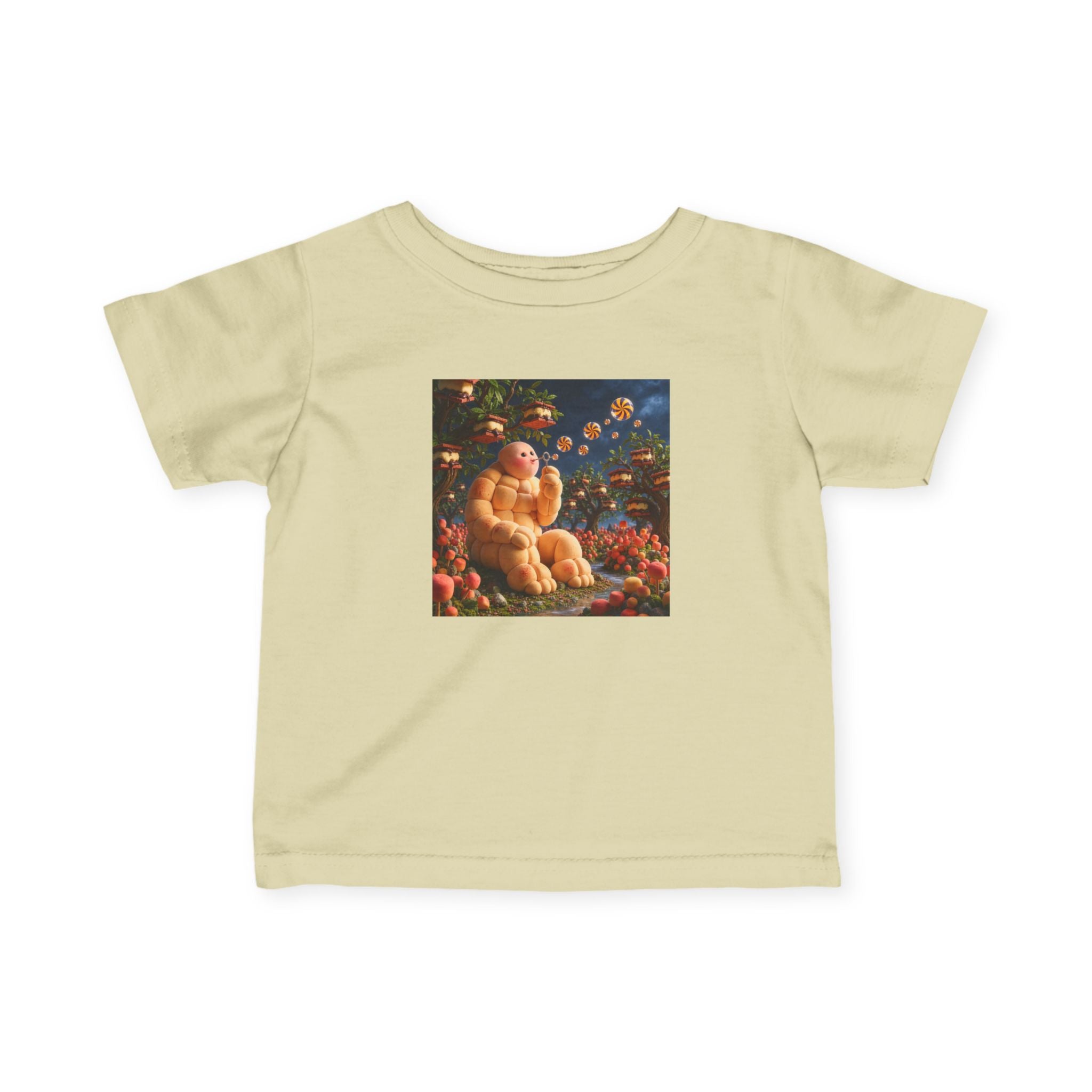 Infant Tee — Cute Chubby Pumpkin Baby in Autumn Harvest Illustration - Fantasy