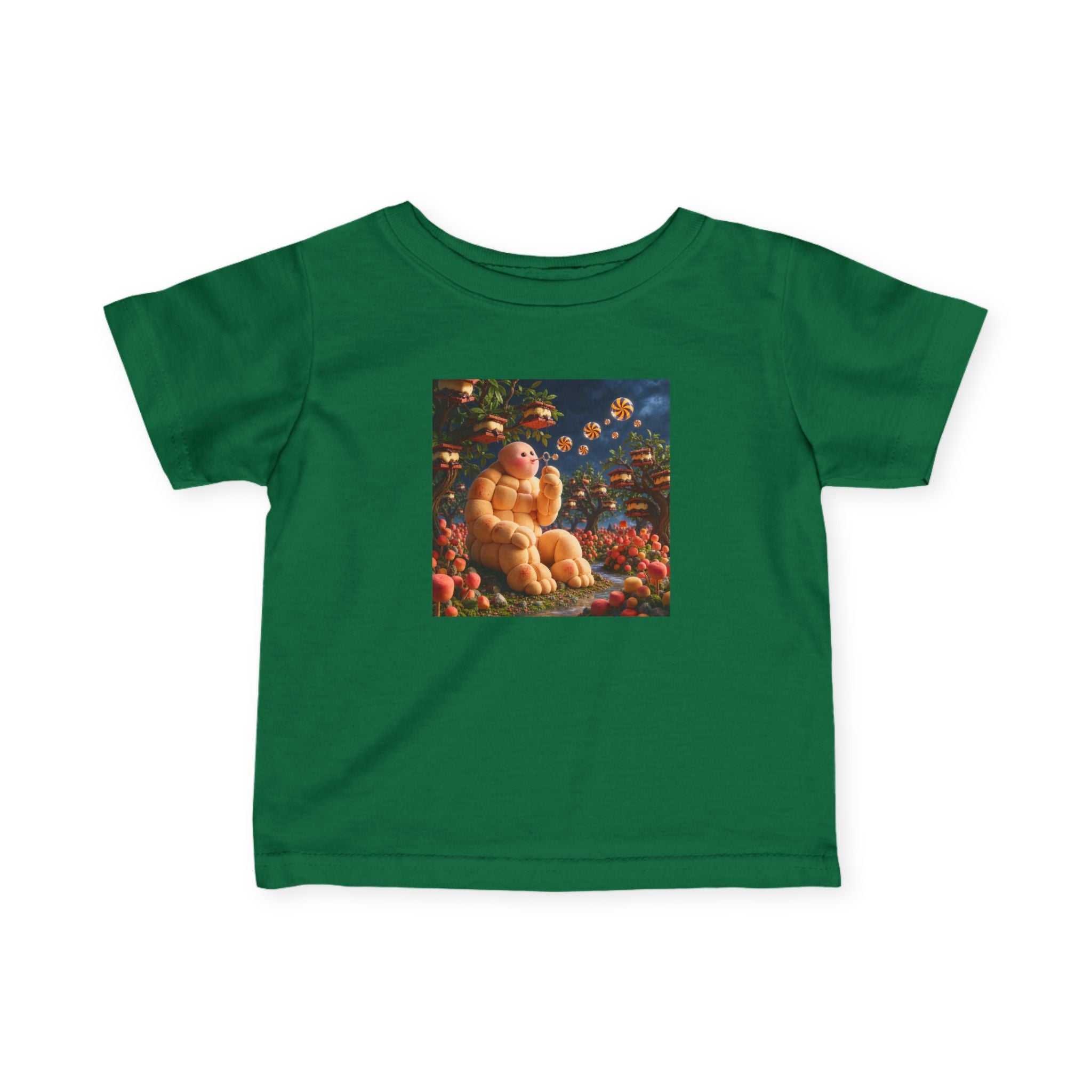 Infant Tee — Cute Chubby Pumpkin Baby in Autumn Harvest Illustration - Fantasy