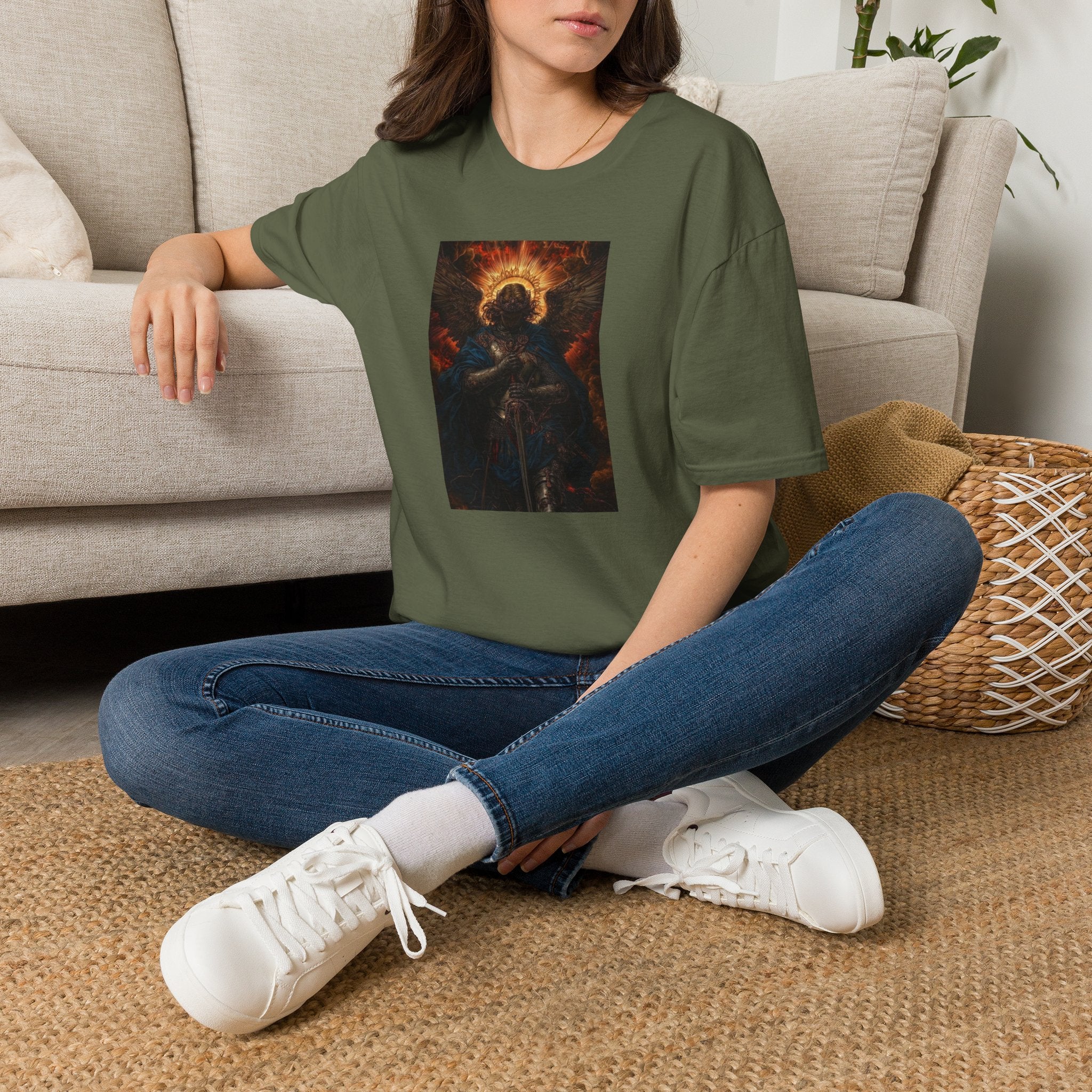 Graphic T-Shirt — Dark Angel Halo  religious Art Tee