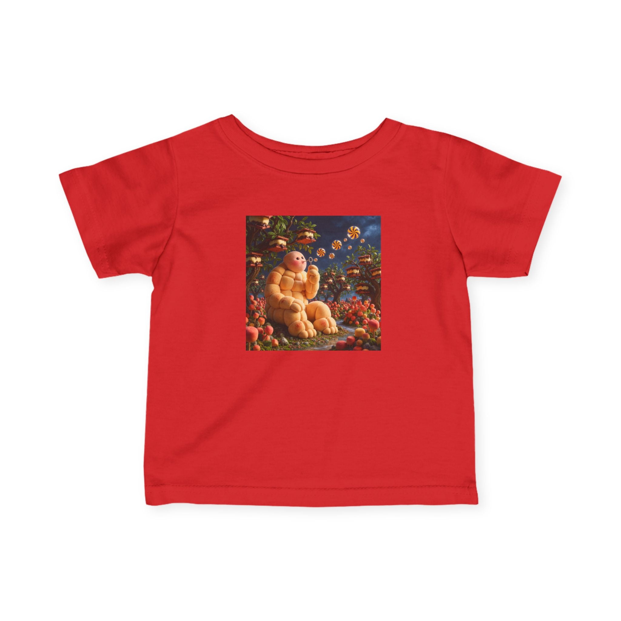 Infant Tee — Cute Chubby Pumpkin Baby in Autumn Harvest Illustration - Fantasy