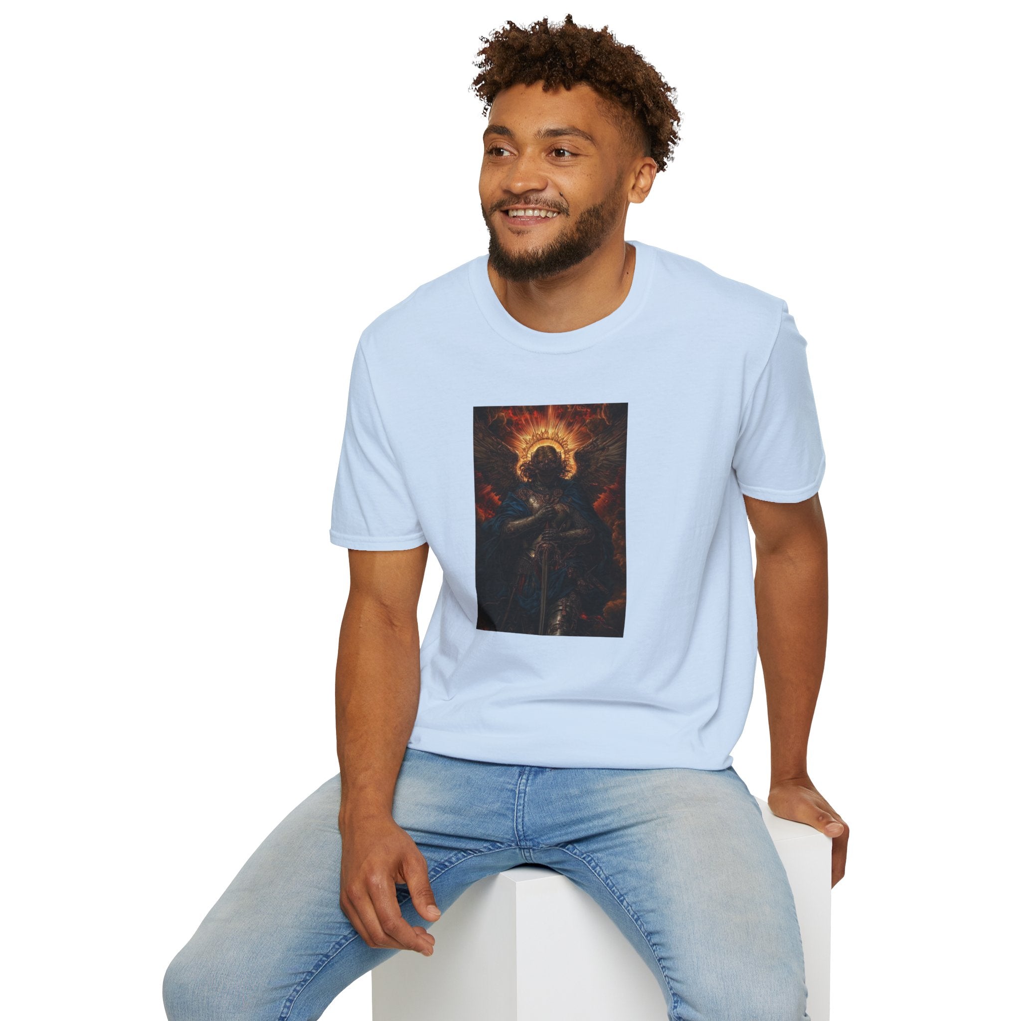 Graphic T-Shirt — Dark Angel Halo  religious Art Tee