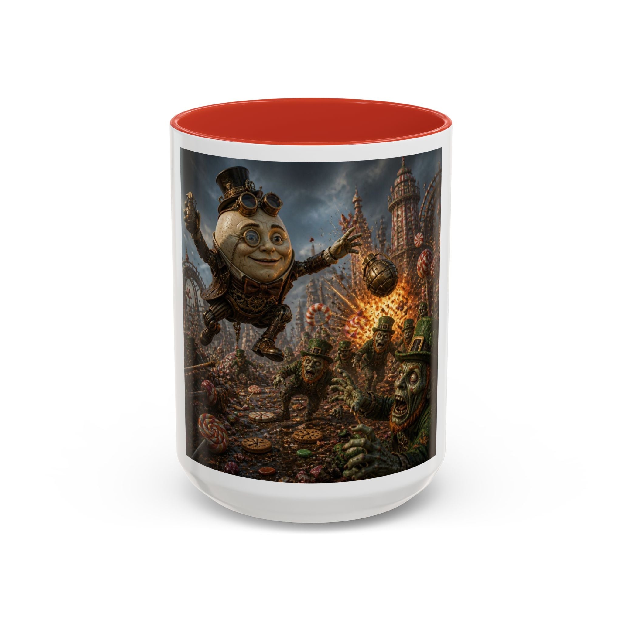 Steampunk Humpty Dumpty Fantasy Coffee Mug — Dark Fantasy Accent Mug (11/15oz)