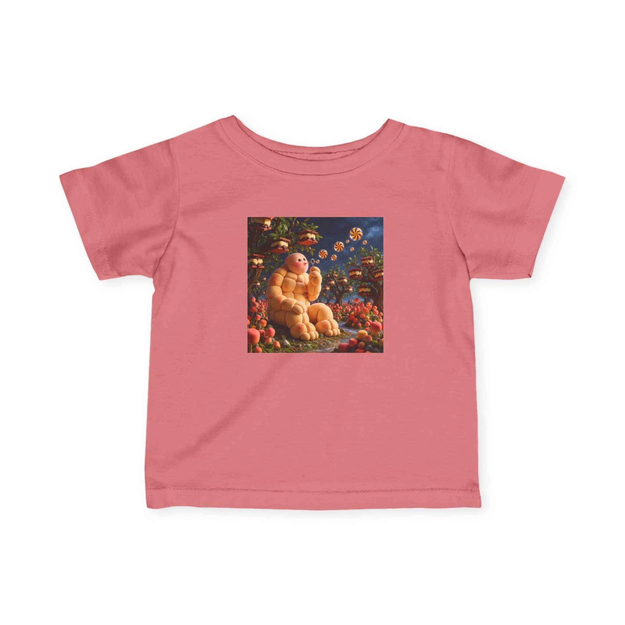 Infant Tee — Cute Chubby Pumpkin Baby in Autumn Harvest Illustration - Fantasy