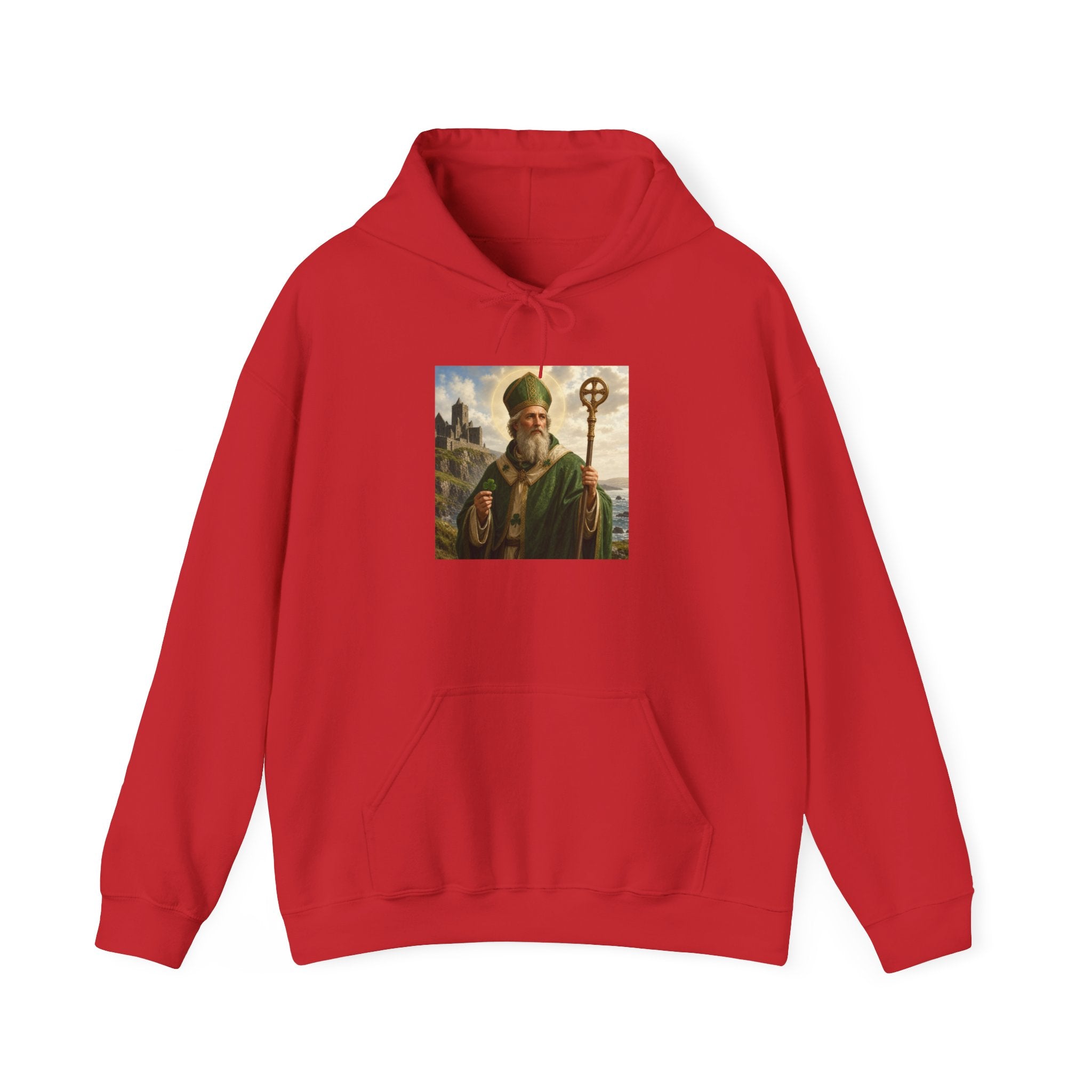 Saint Patrick Hoodie – Vintage Celtic Saint Illustration Pullover