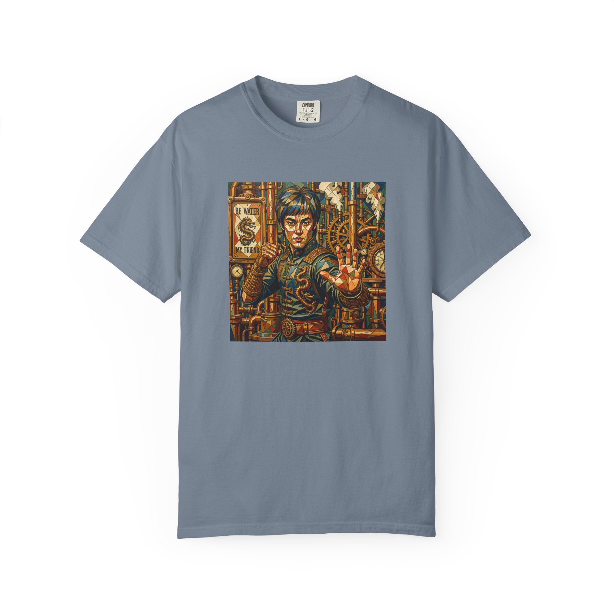 Steampunk Geo-pattern Bruce Lee T-shirt
